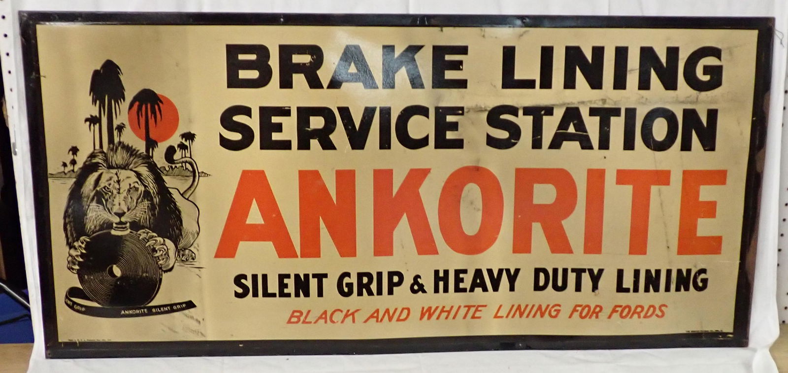 1918 Ankorite Service Station Sign with Lion (1 of 7)