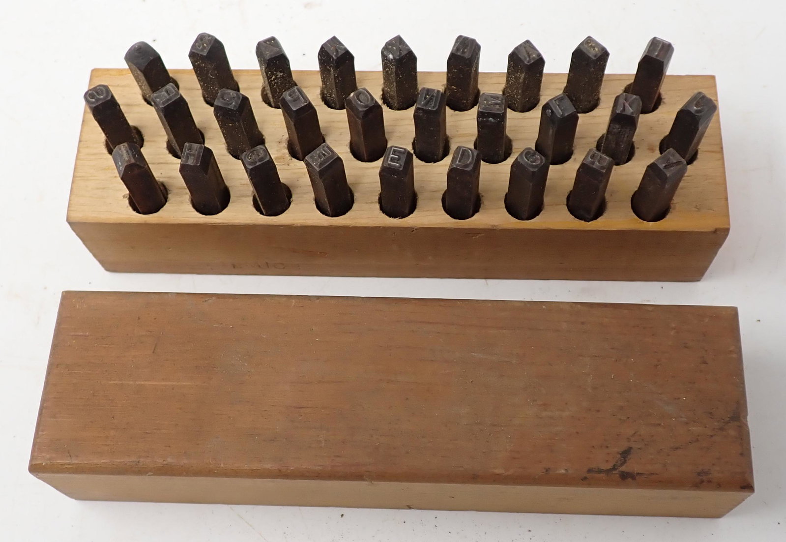 Machine Cut 3/16" Sears Roebuck 3792 Letter Punches: Letter stamps / punches in original box