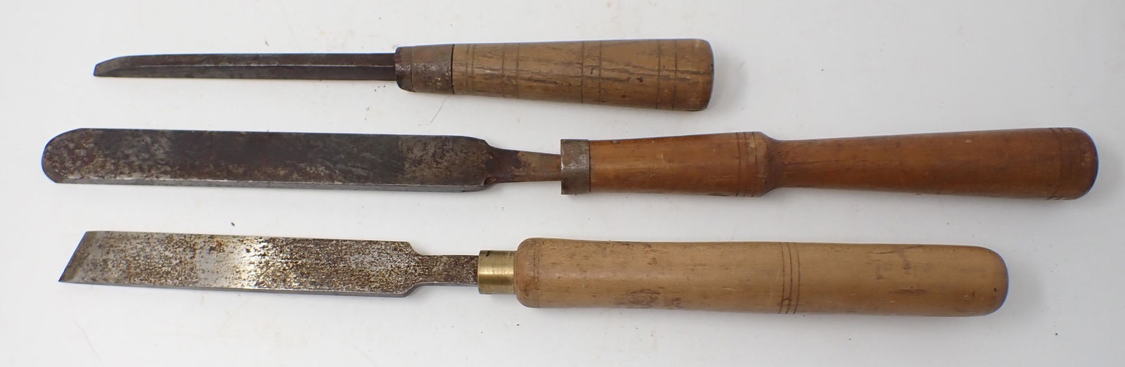 Buck Bros & Misc Turning Tools: Buck Bros ( in front ) , is approx 1" wide and 16 3/8" long