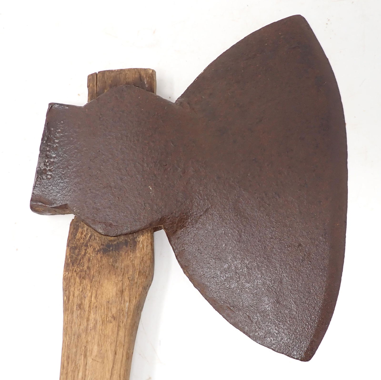 DR Allen Broad Axe: Blade is approx 10" wide and 8 3/8" long. Total length is approx 29"