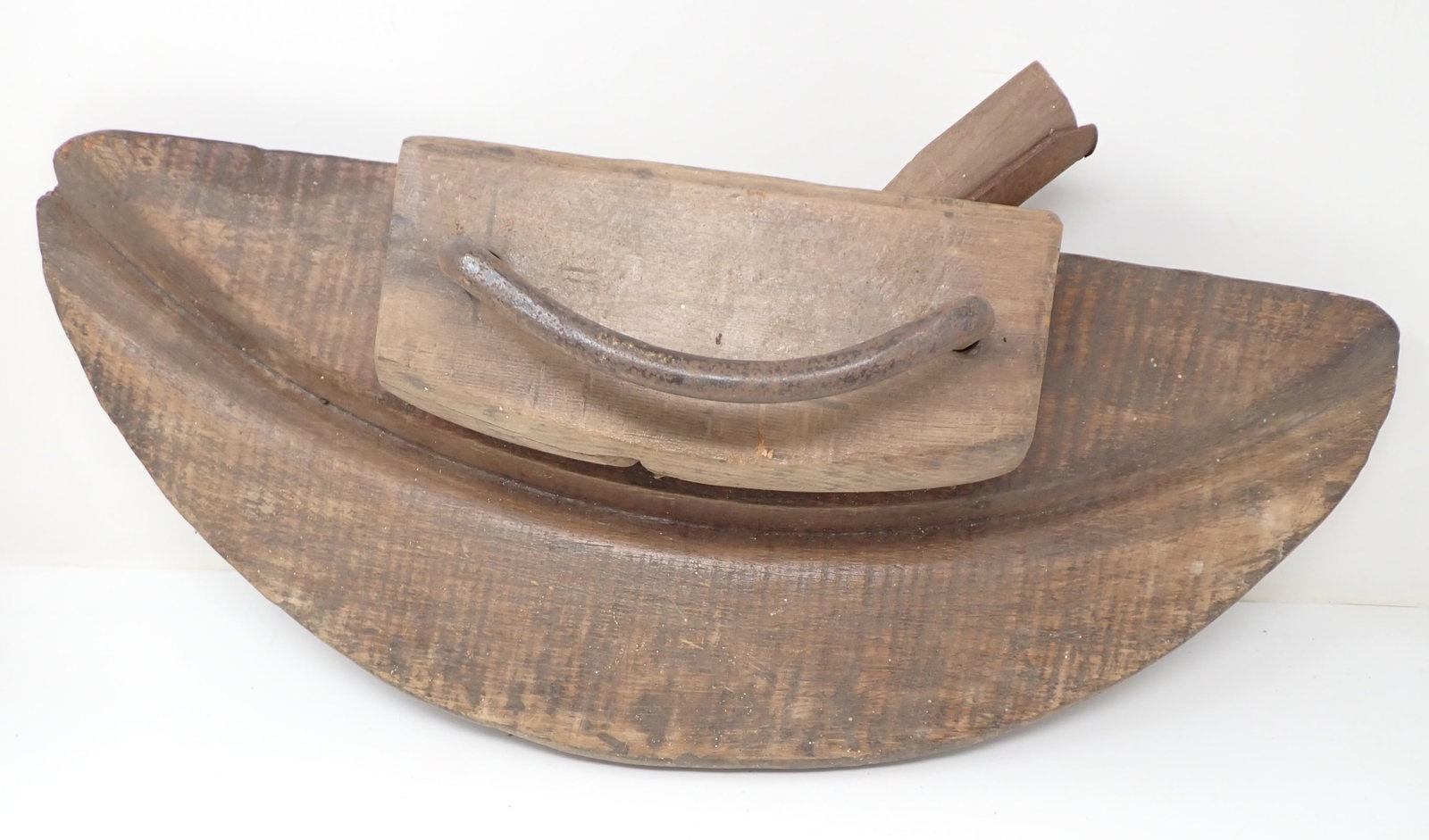 Antique Coopers Barrel Plane: Barrel Making tool. Apprx 22" wide and 9" tall