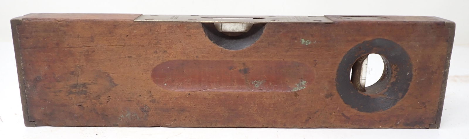 1908 Patent Stanley Rule Wooden Level: Approx 12" long