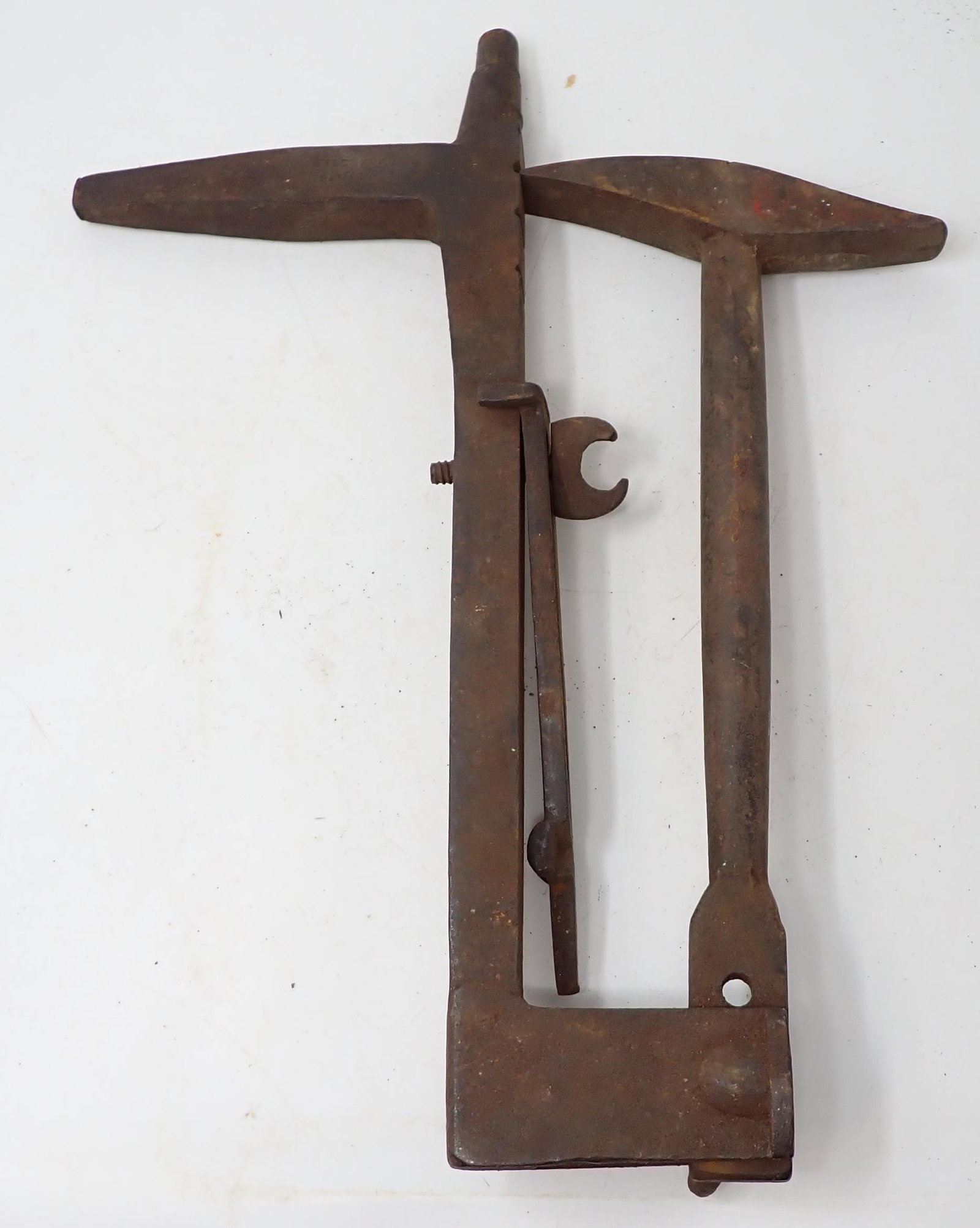 Wilcox & Roys Blacksmith Tinsmith Swedge: Apprx 16 1/4" x 12 1/2" ( overall dimensions)