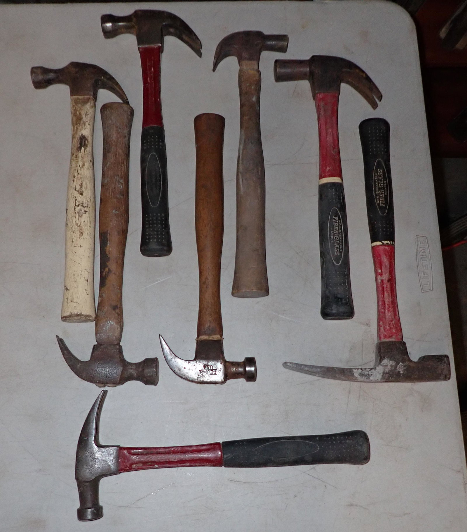 Carpenter & Mason Hammers: Getting all pictured on table