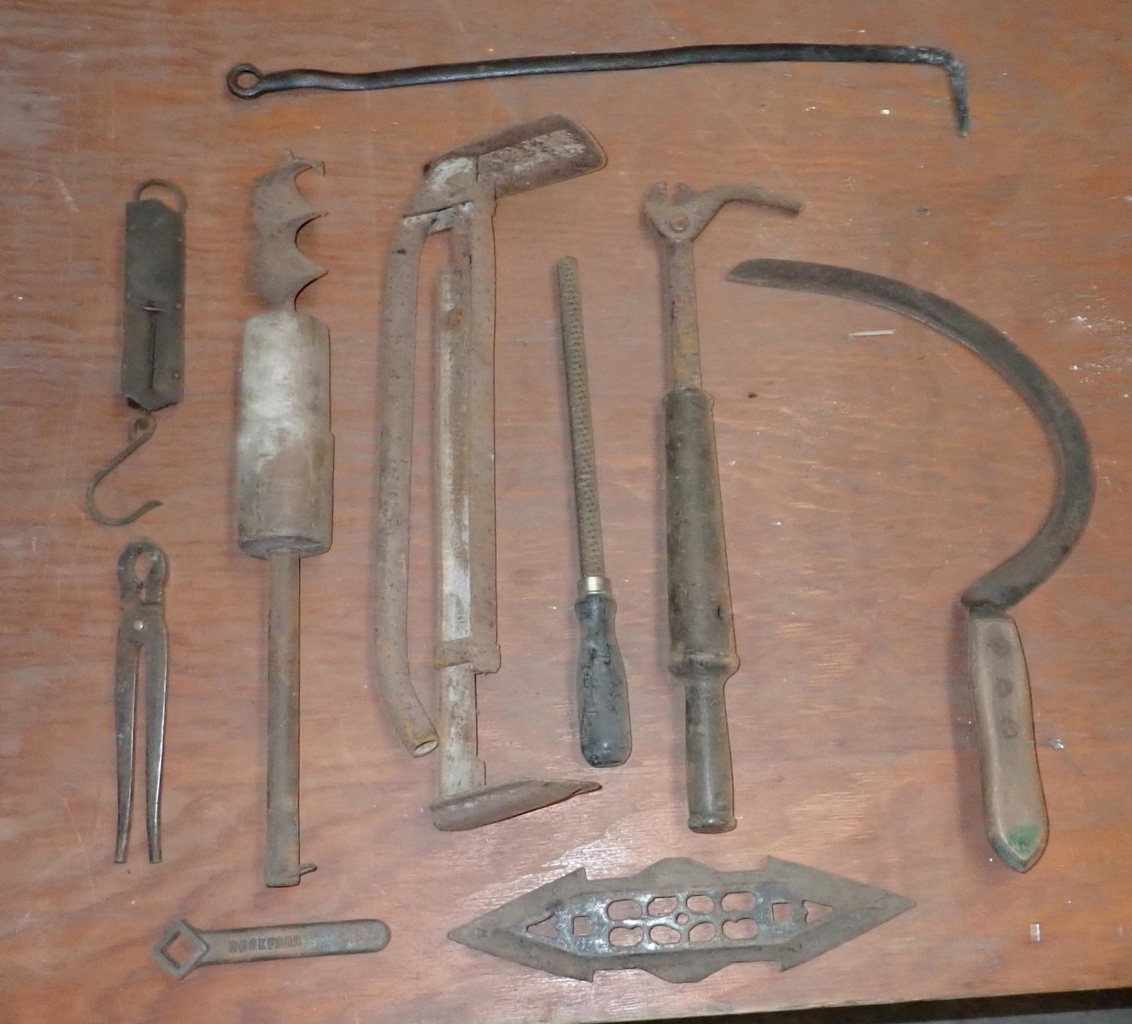 Wrought Iron Door Latch & Misc Tools: Getting all pictured on table