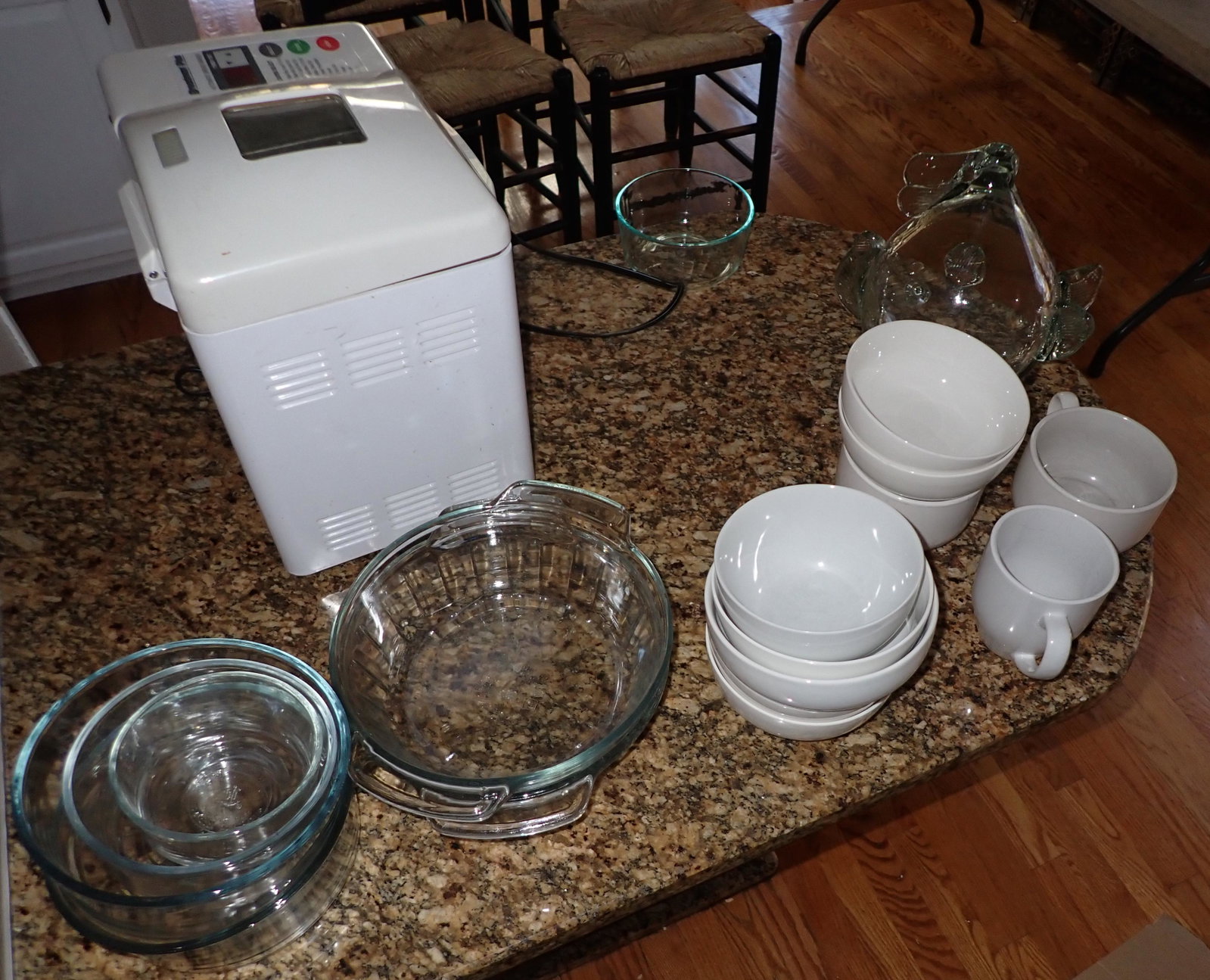 Kitchenware: Getting all on counter and in box. Take what you want and leave the rest