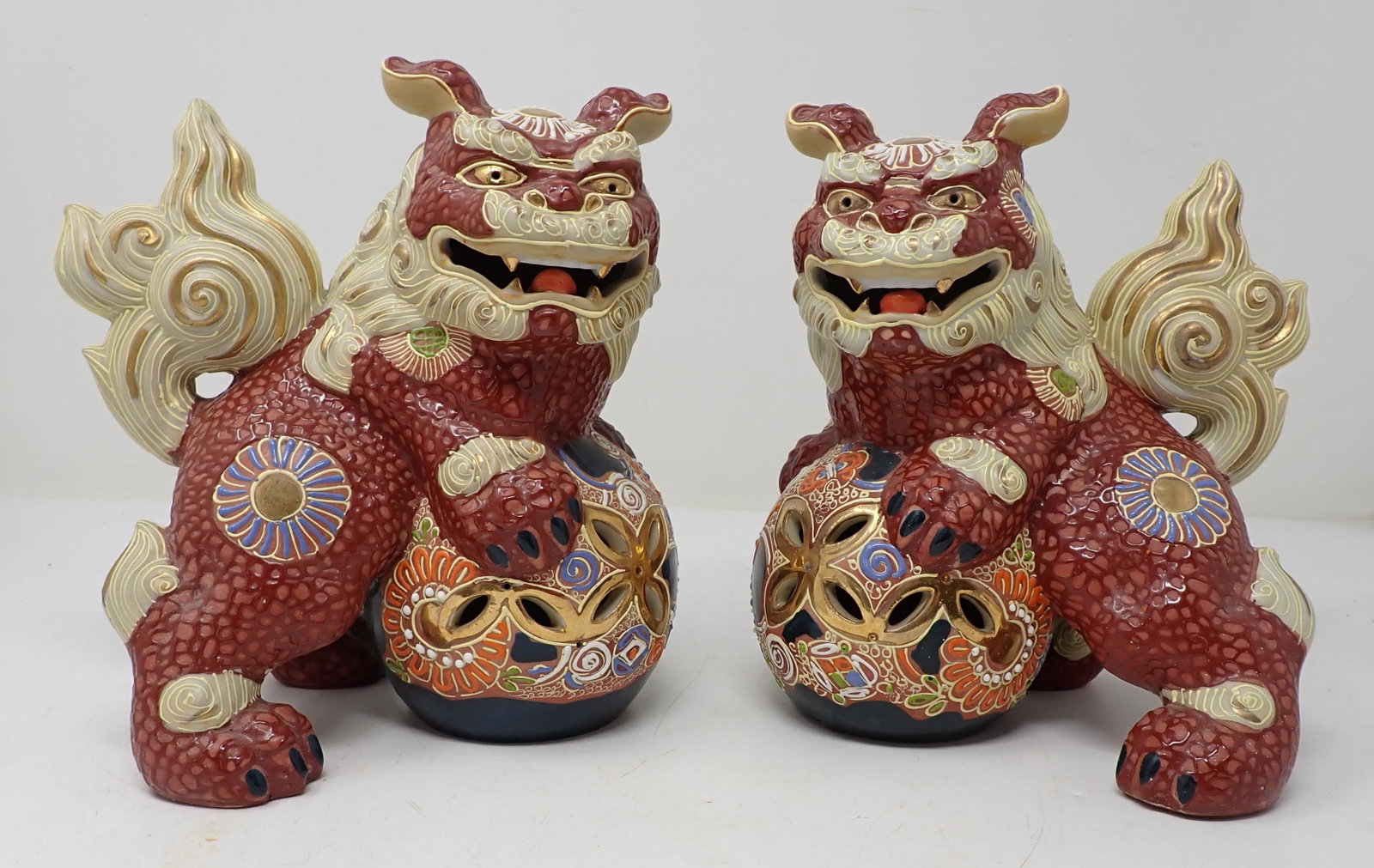 2 Foo Dogs: Approx 7 3/4" tall