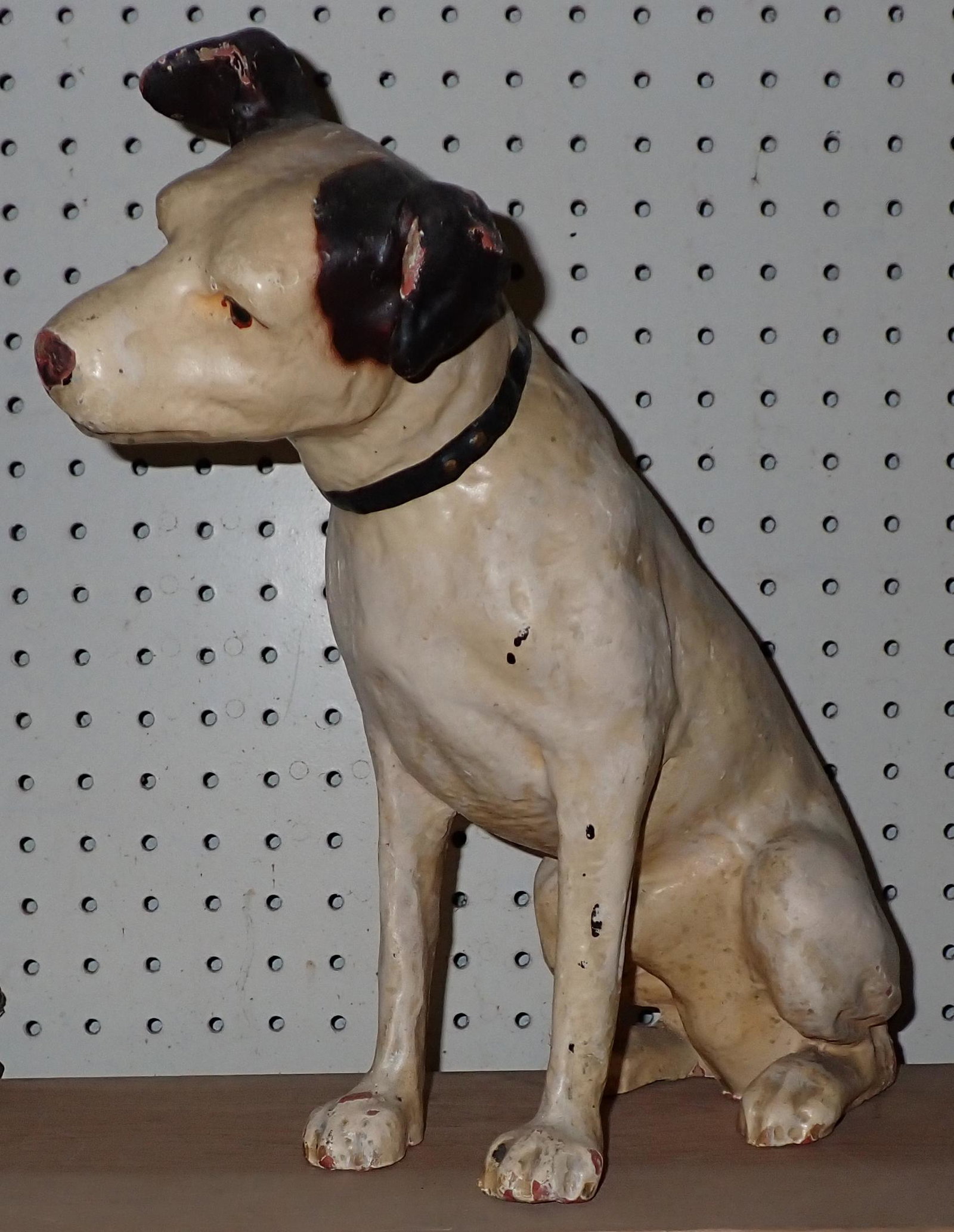 Paper Mache RCA Victor Nipper Dog: Approx 13 3/4" tall