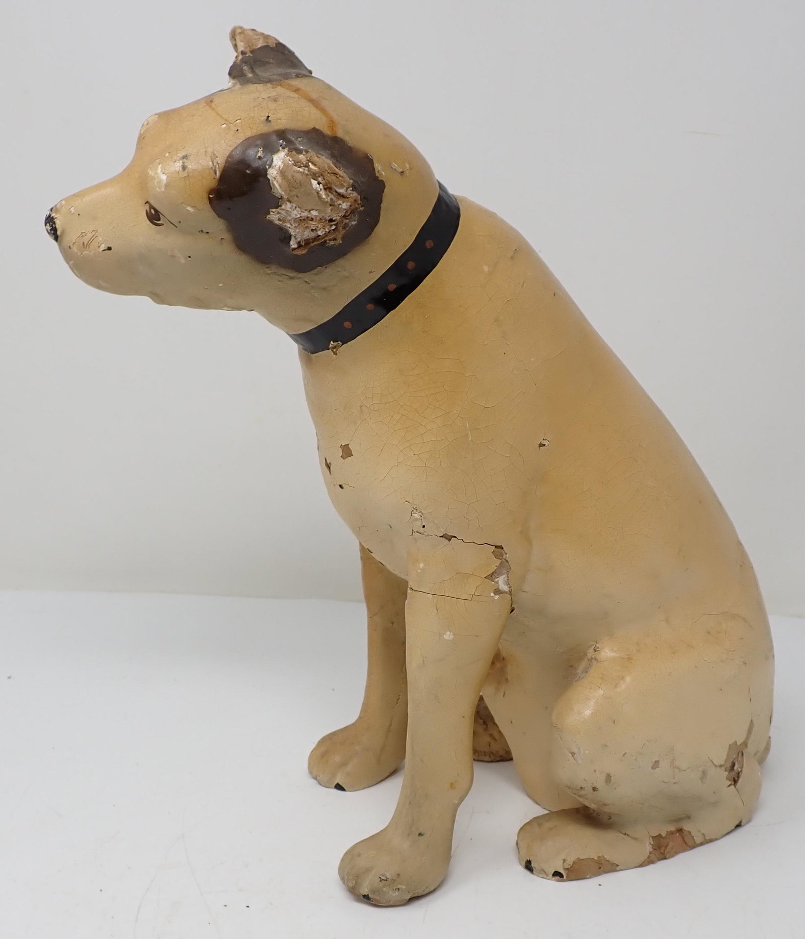 RCA Victor Paper Mache Nipper Dog: Approx 11 1/4" tall