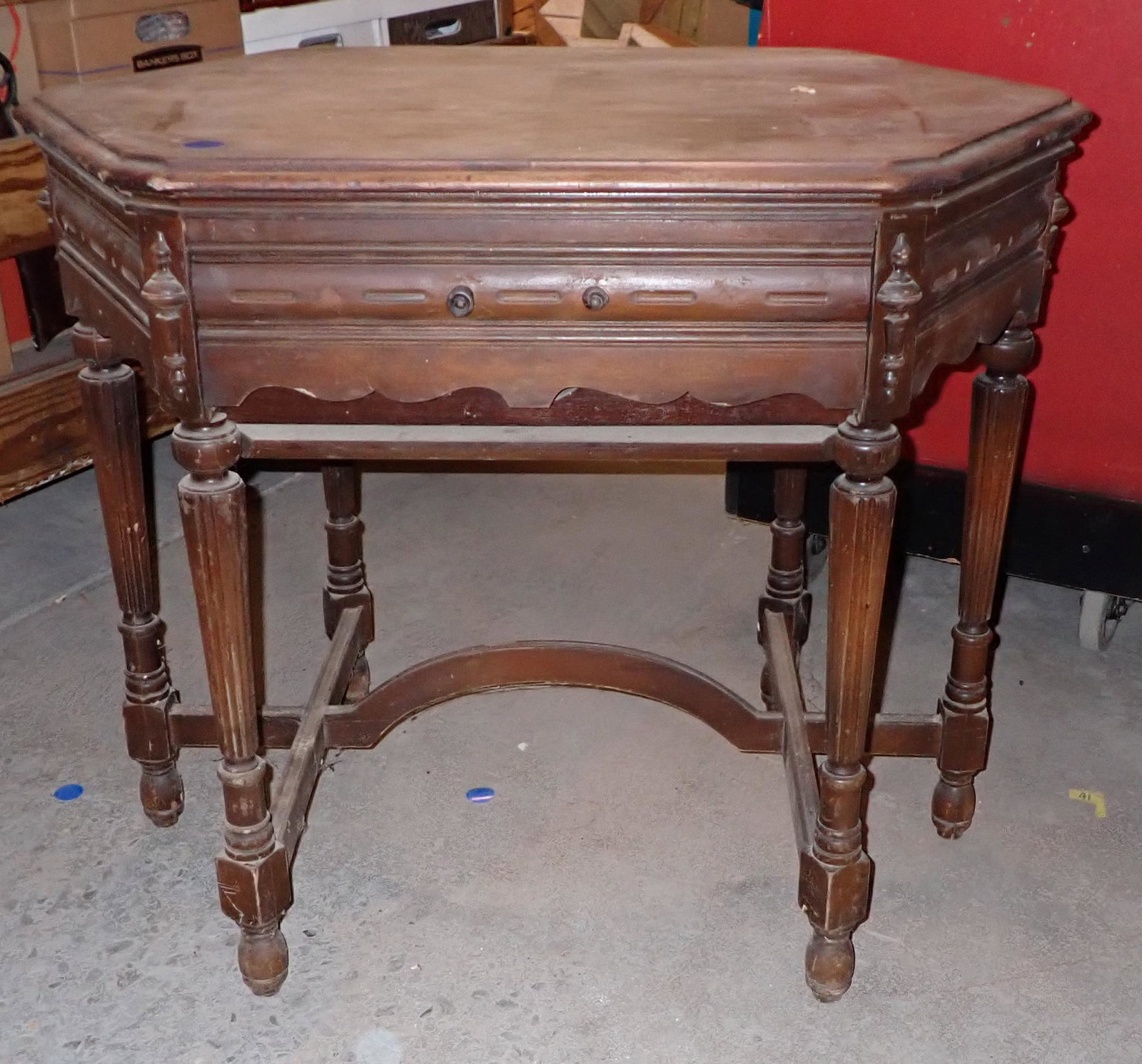 Atwater Kent Kiel Table Radio: Approx 25" x 36 1/2" x 30 1/2" tall