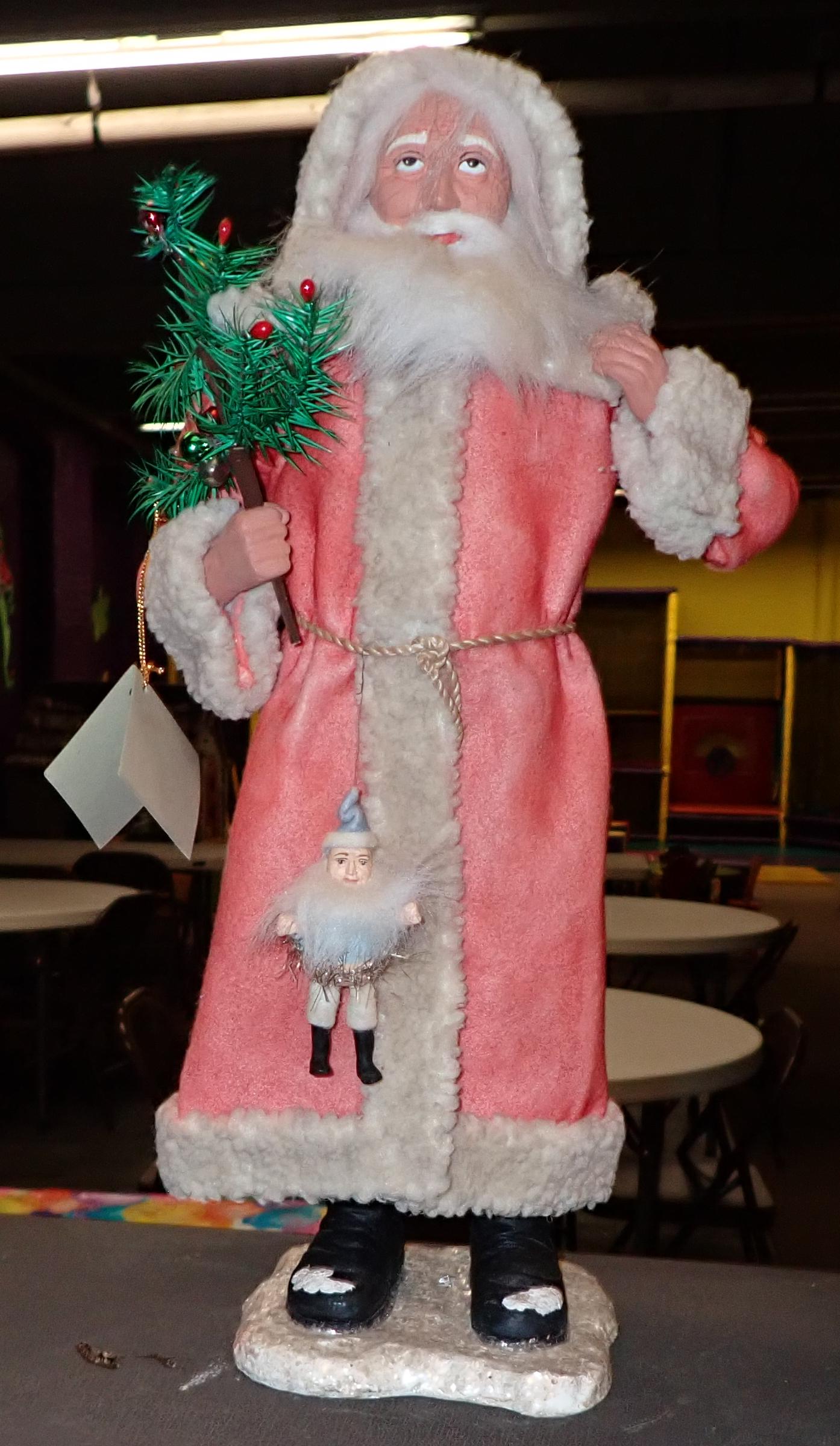 Bethany Lowe Designs Santa: Apprx 18 1/2" tall.