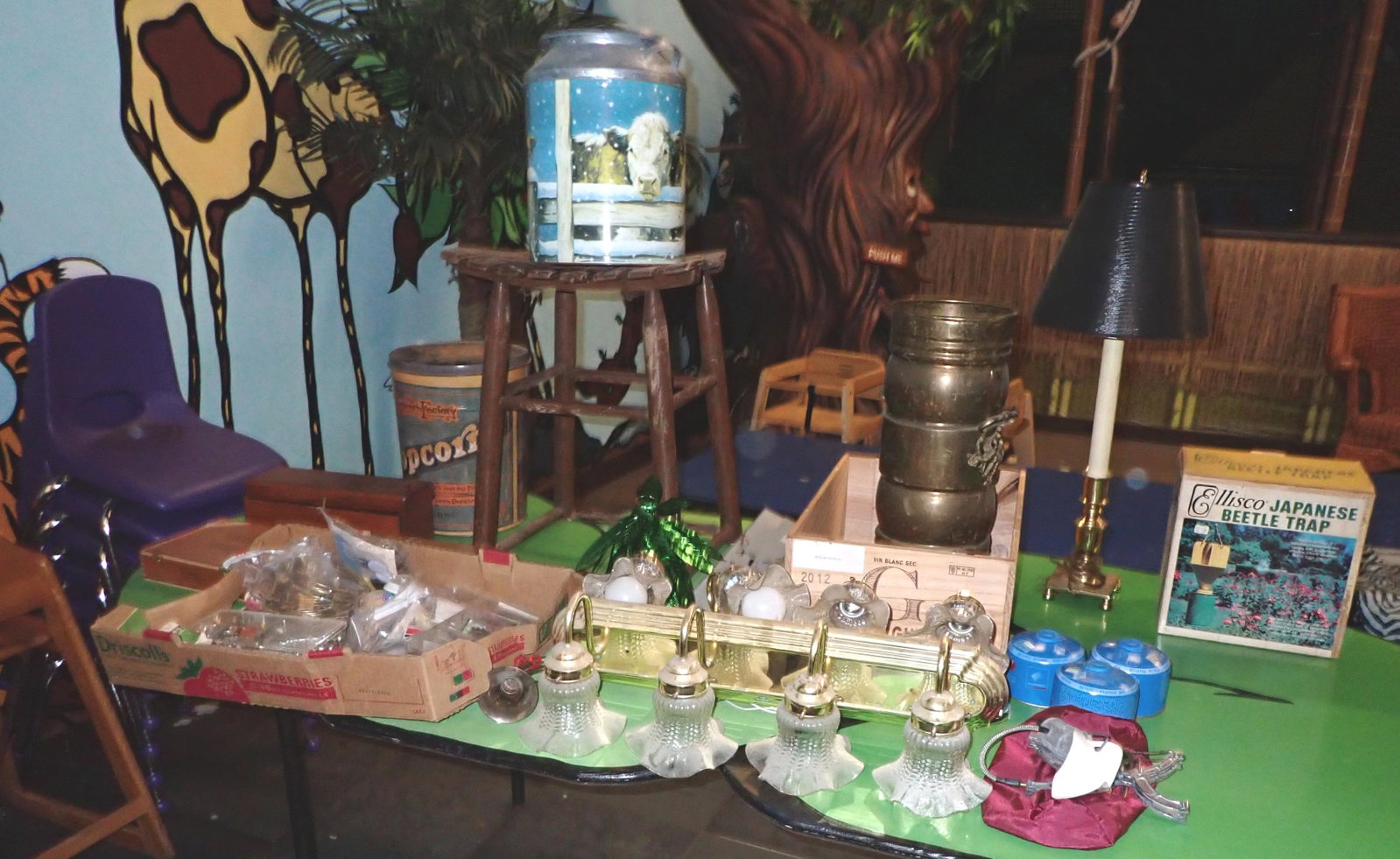 Table Contents: Lot includes all pictured on table. Take what you want and leave the rest.