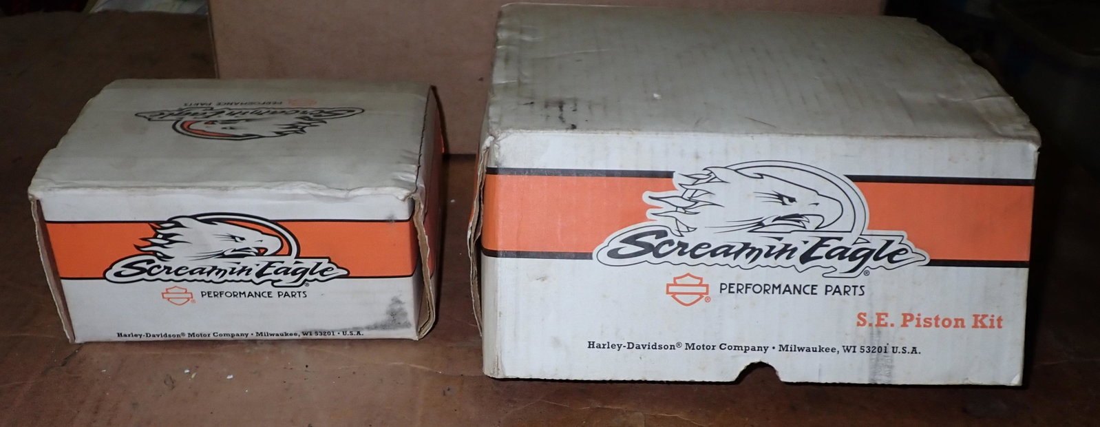 Harley Davidson Piston and Cam Kits: Screaming Eagle. Getting all pictured in boxes. We do not guarantee they are complete