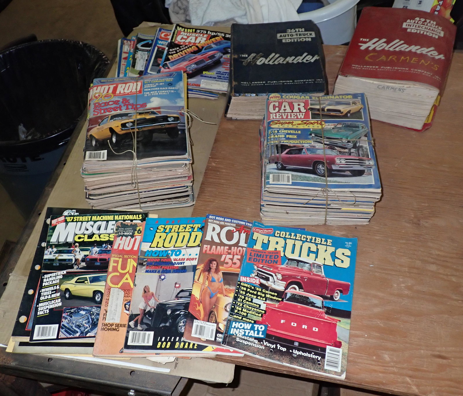 Hot Rod Muscle Car Hollander Shop Manuals: Getting all pictured on table
