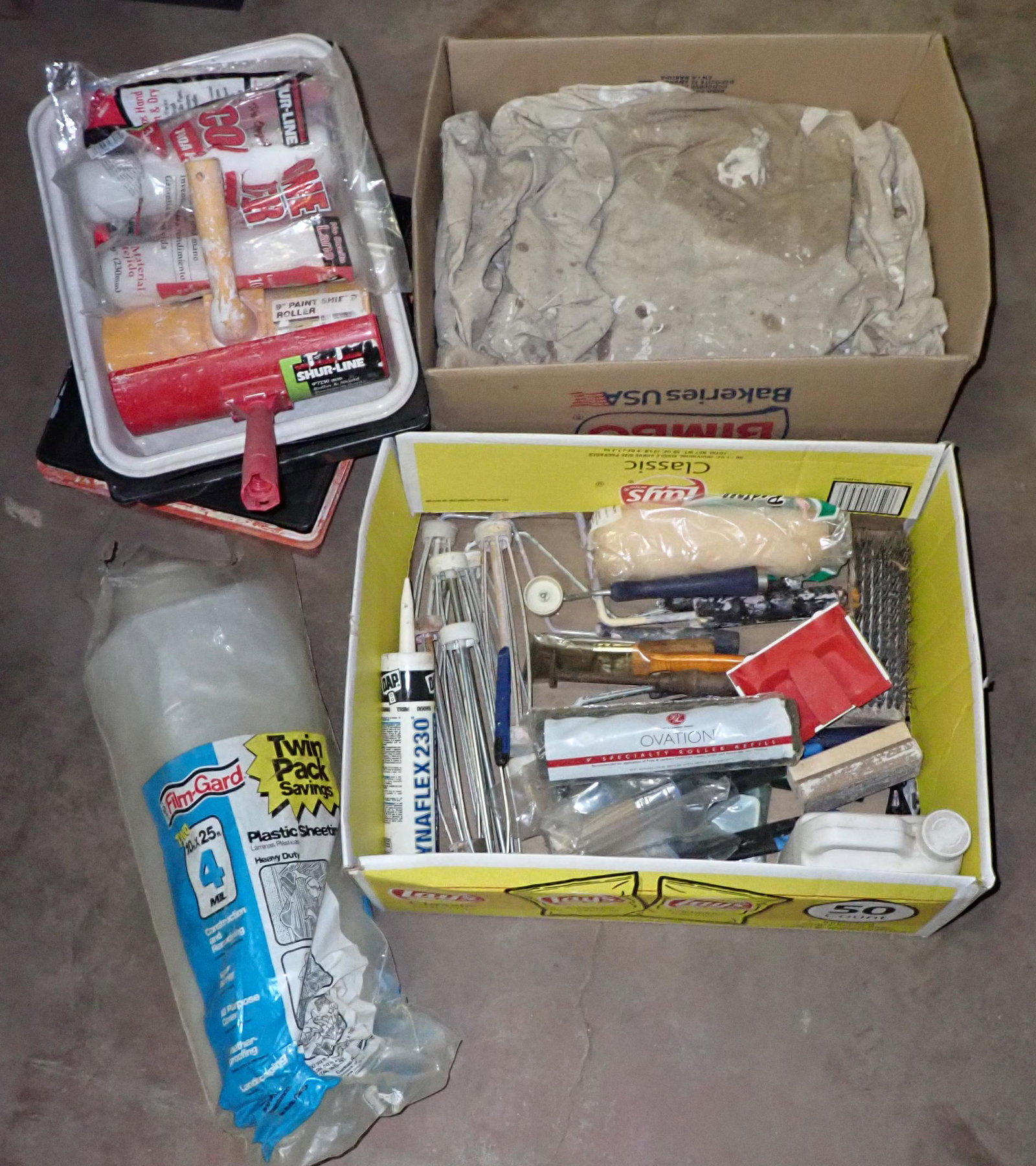 Paint Rollers Plastic Drop Cloth: Getting all pictured