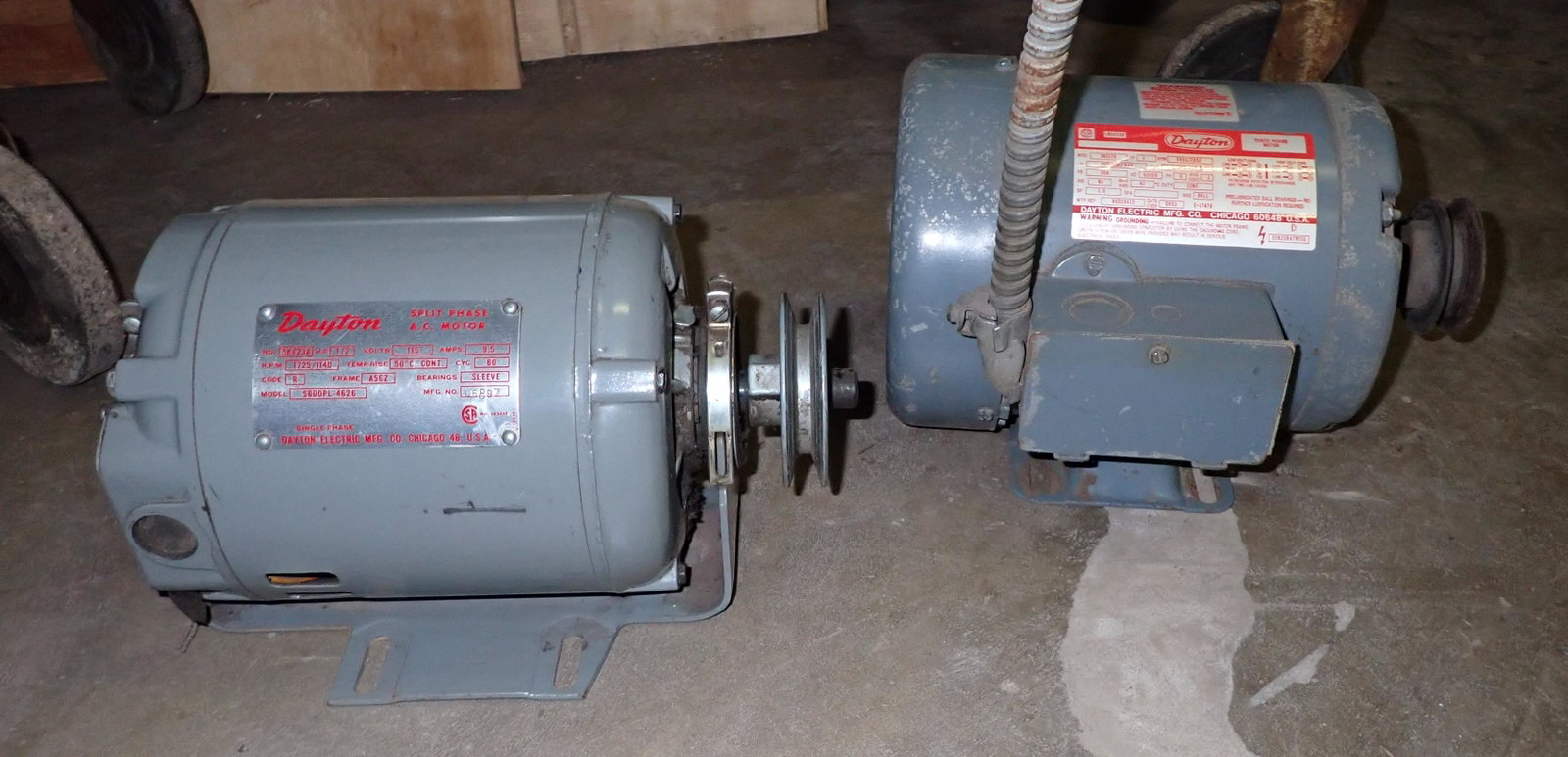 Dayton Split Phase & 3 Phase Motors: 2 motors