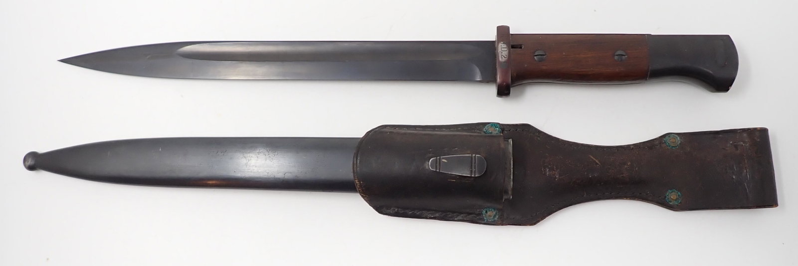 Reichsbahn RBD 29 Bayonet w/ Scabbard: Approx 15 1/4" long