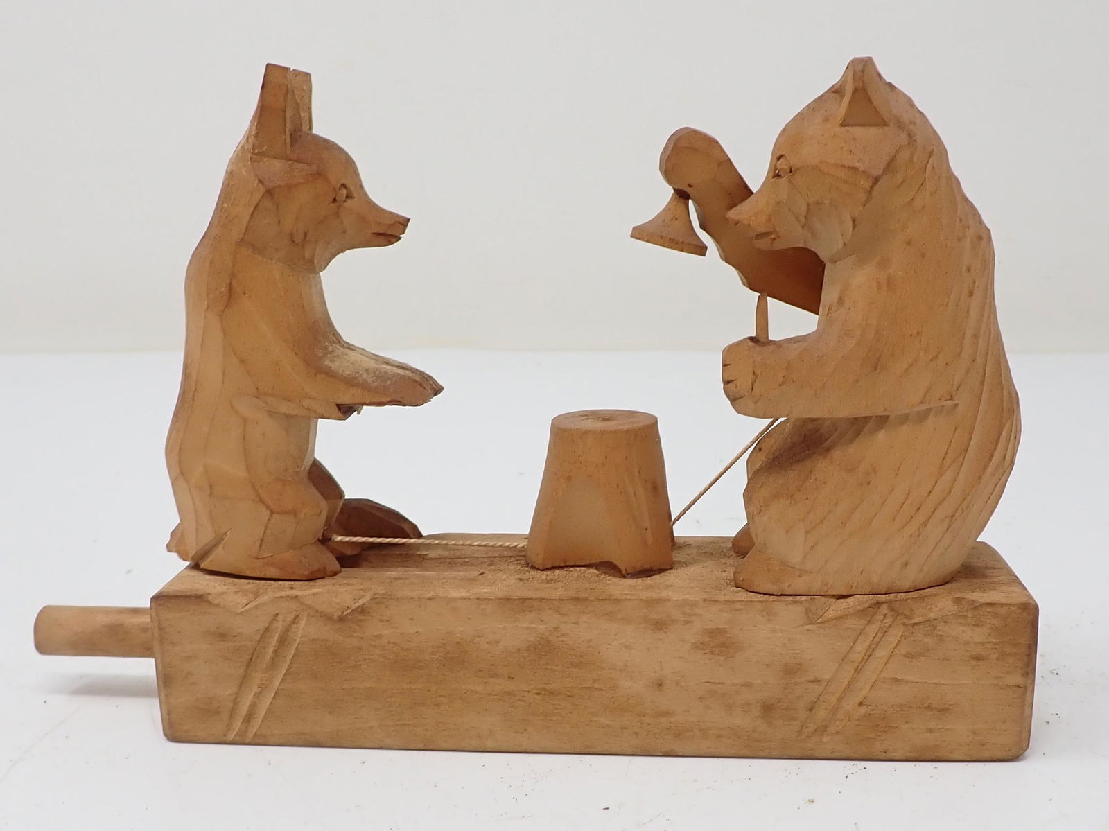 Wooden Bear and Fox Toy: Approx 11" long