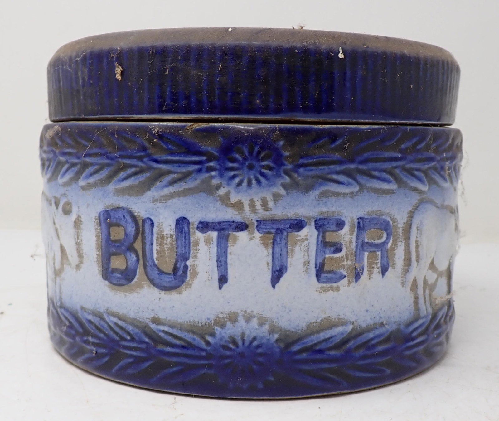 Butter Crock: Approx 7 1/4" in diameter and 5" tall