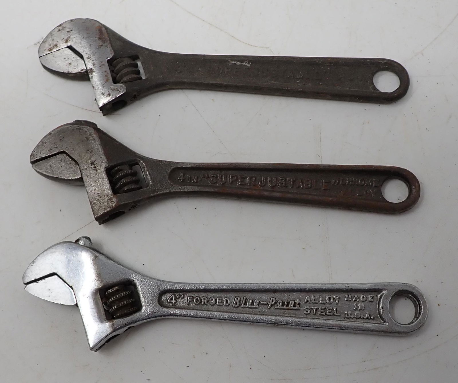 Williams & Blue Point Adjustable Wrenches: 4" wrenches