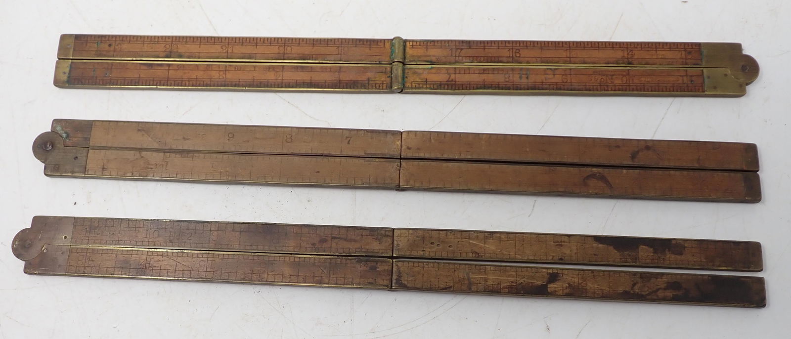 Folding Wood & Brass Rule Stanley 62: One Stanley 62