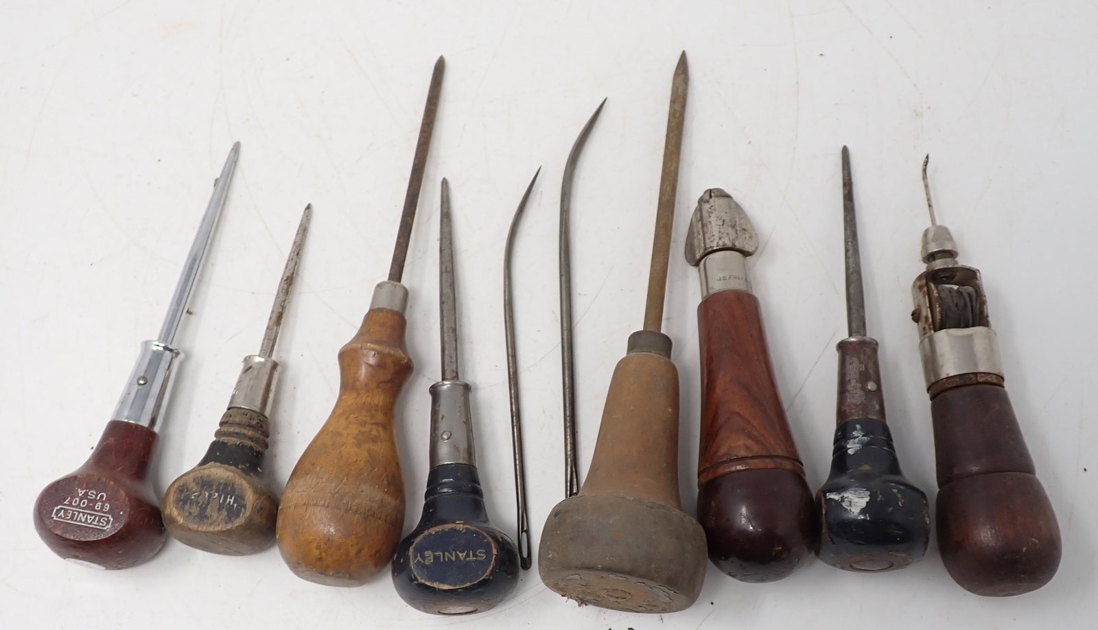 Awls Stanley Goodell Pratt Rachet Screwdriver: Longest is approx 8 1/2" long