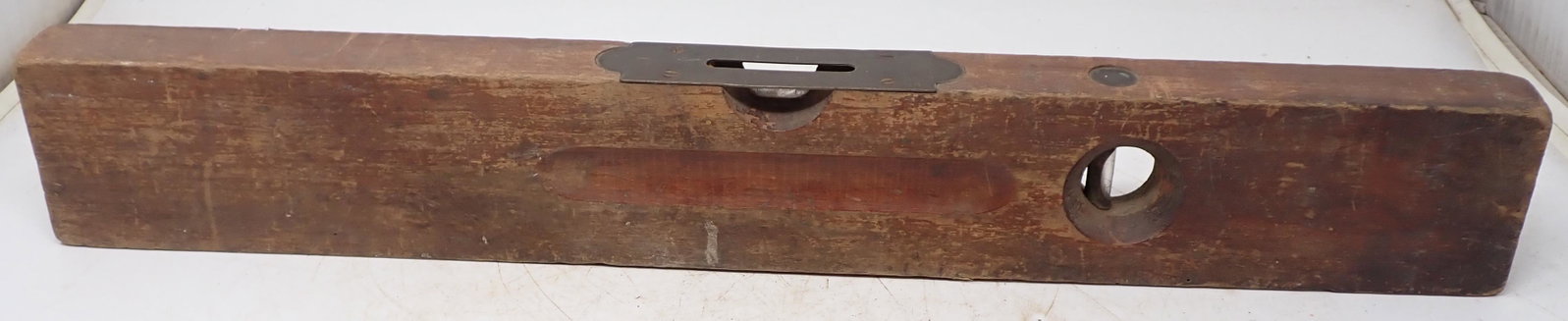 1896 Patent Stanley 22" Level: Wood and brass level