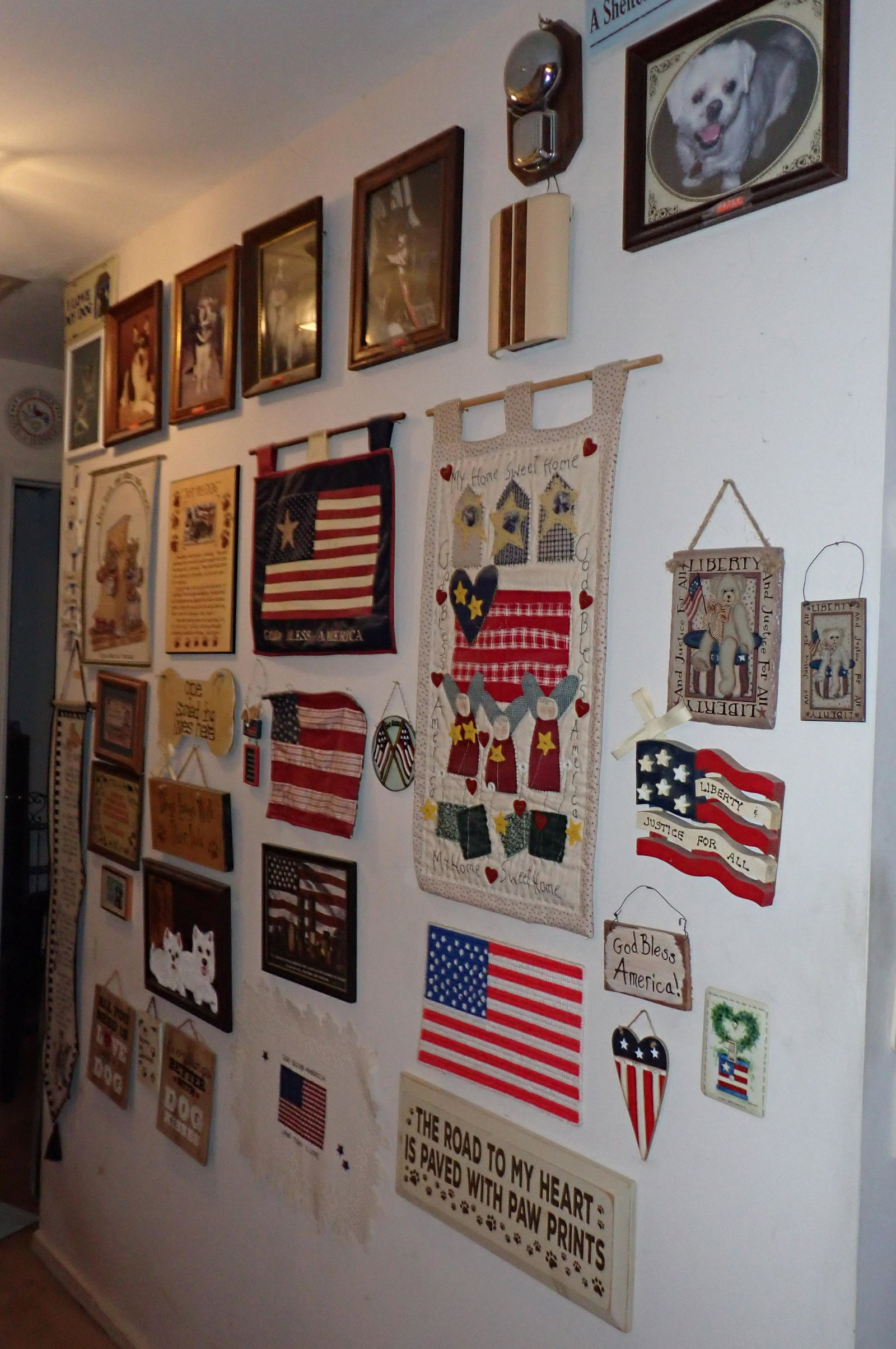 Wall Hangings Prints Crafts Needlepoint: Getting all pictured in hallway ( DOES NOT INCLUDE DOOR BELL) . TAKE WHAT YOU WANT AND LEAVE THE REST