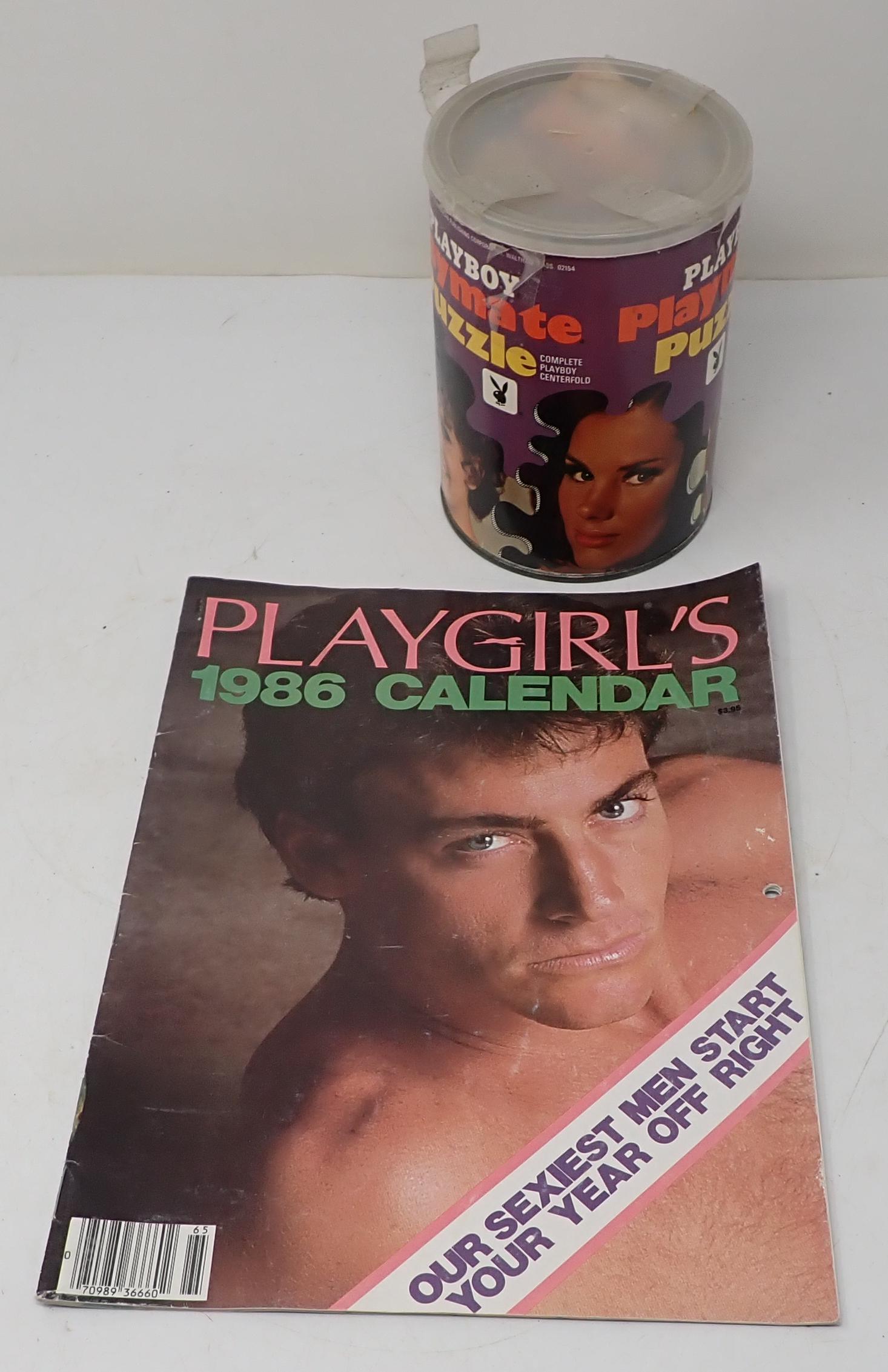 1986 Playgirl Calendar Playboy Puzzle Nudey Viewers: We do not guarantee all pieces are with puzzle.