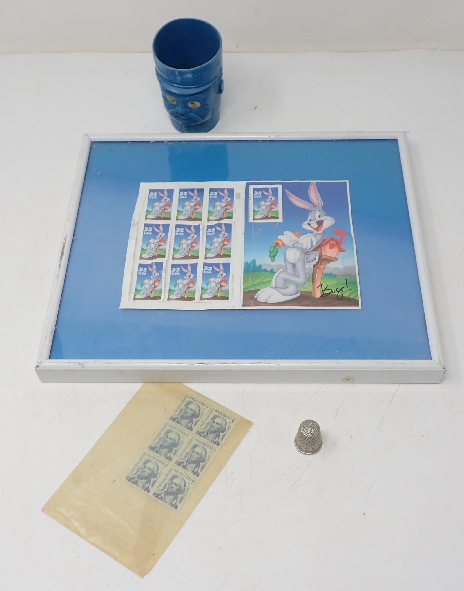 Stamps Captain Kangaroo Cup Thimble: Getting all pictured
