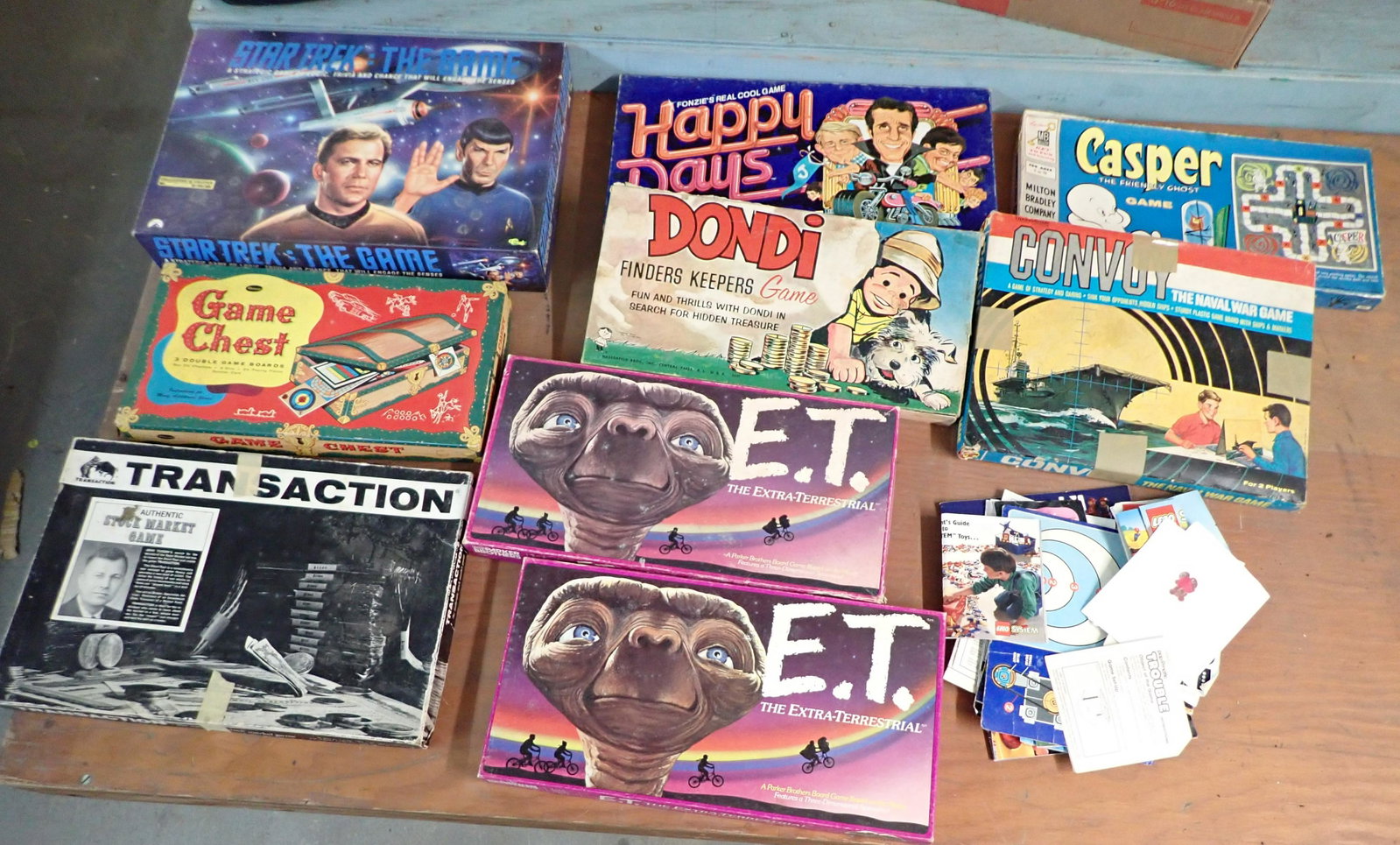 Board Games Star Trek ET Happy Days Convoy: Getting all pictured.