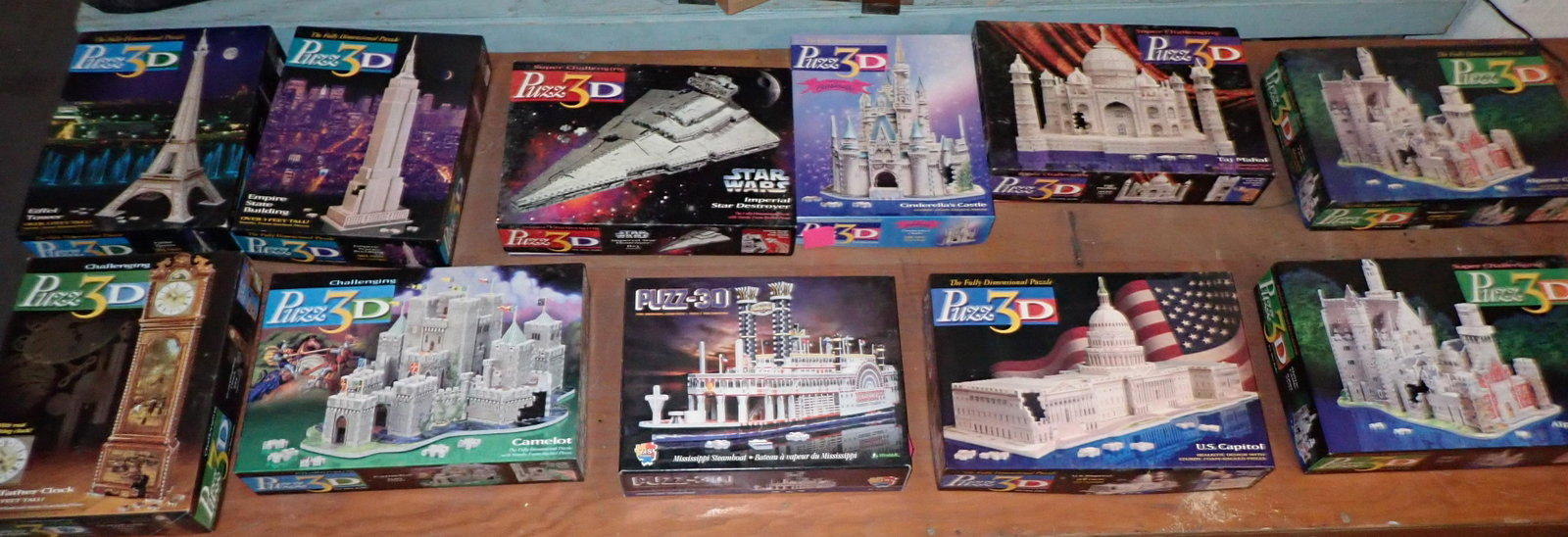 Puzz 3D Puzzles: Getting all puzzles pictured. We do not guarantee all pieces are in boxes