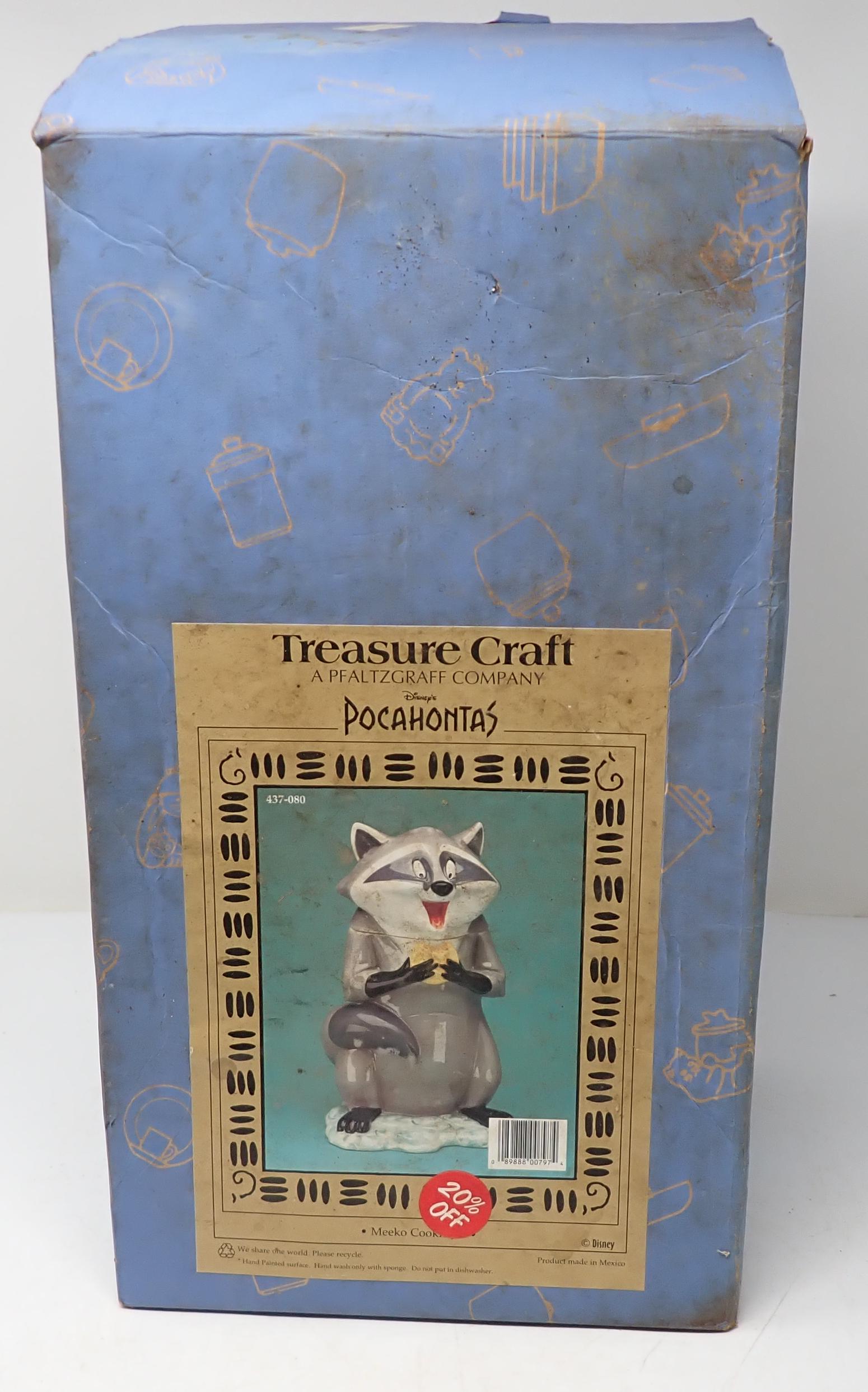 Treasure Craft Pfaltzgraff Pocahontas Cookie Jar: In original box.