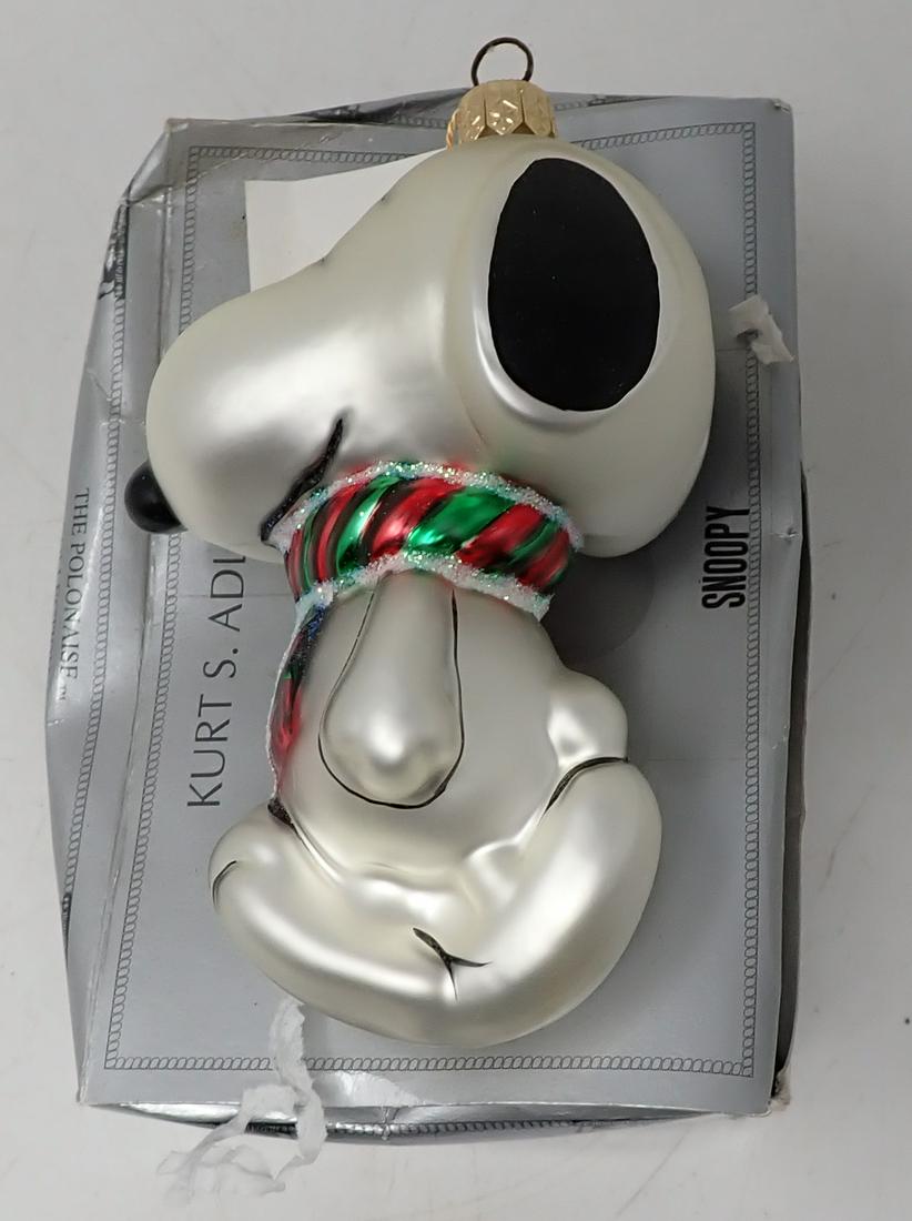 Kurt Adler Peanuts Snoopy Christmas Ornament: Approx 5" long
