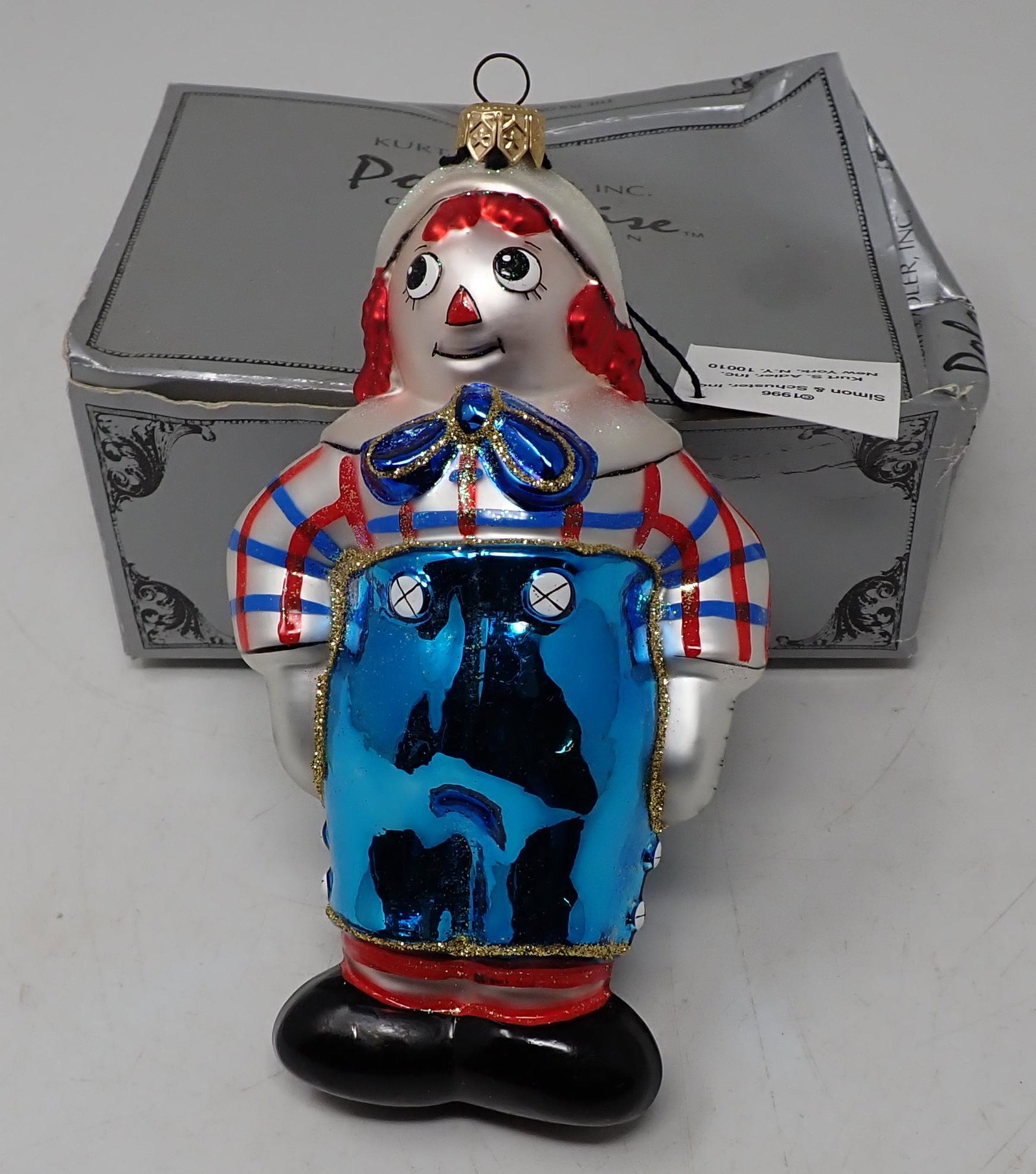 Kurt Adler Raggedy Andy Christmas Ornament: Approx 6 1/2" long