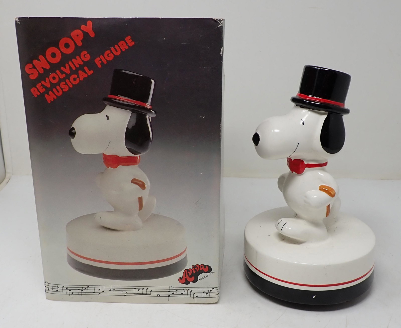 Snoopy Aviva Revolving Musical Figure: Approx 8" tall