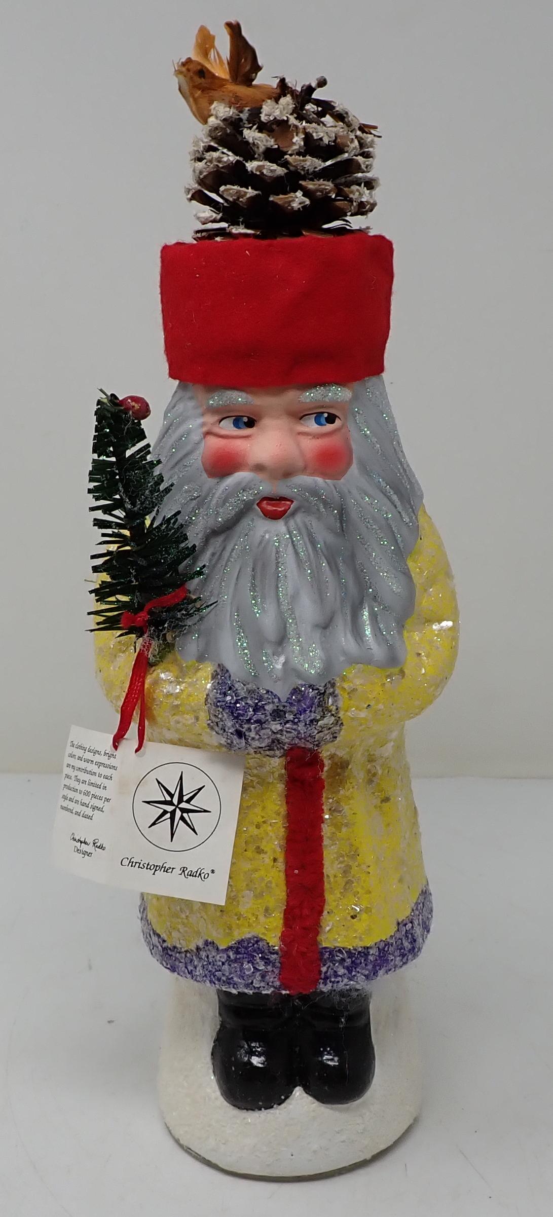 Ino Schaller Radko Paper Mache Santa: Approx 13" tall
