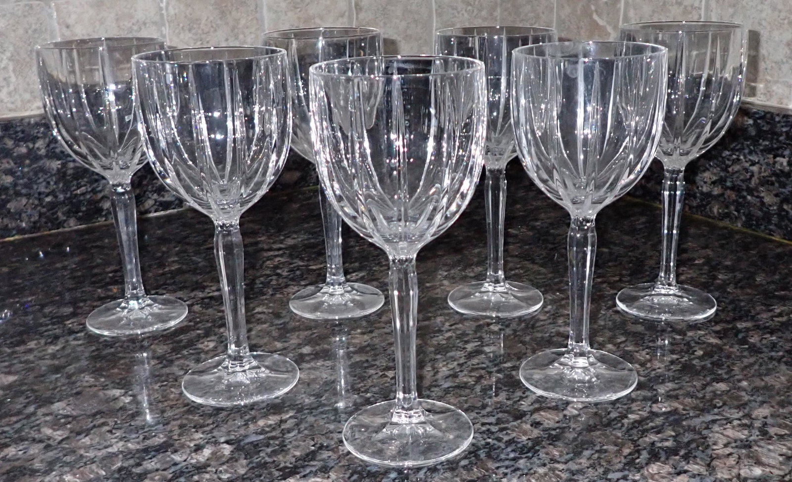 Waterford Marquis Goblets: Approx 3 5/8" in diameter and 8 1/2" tall