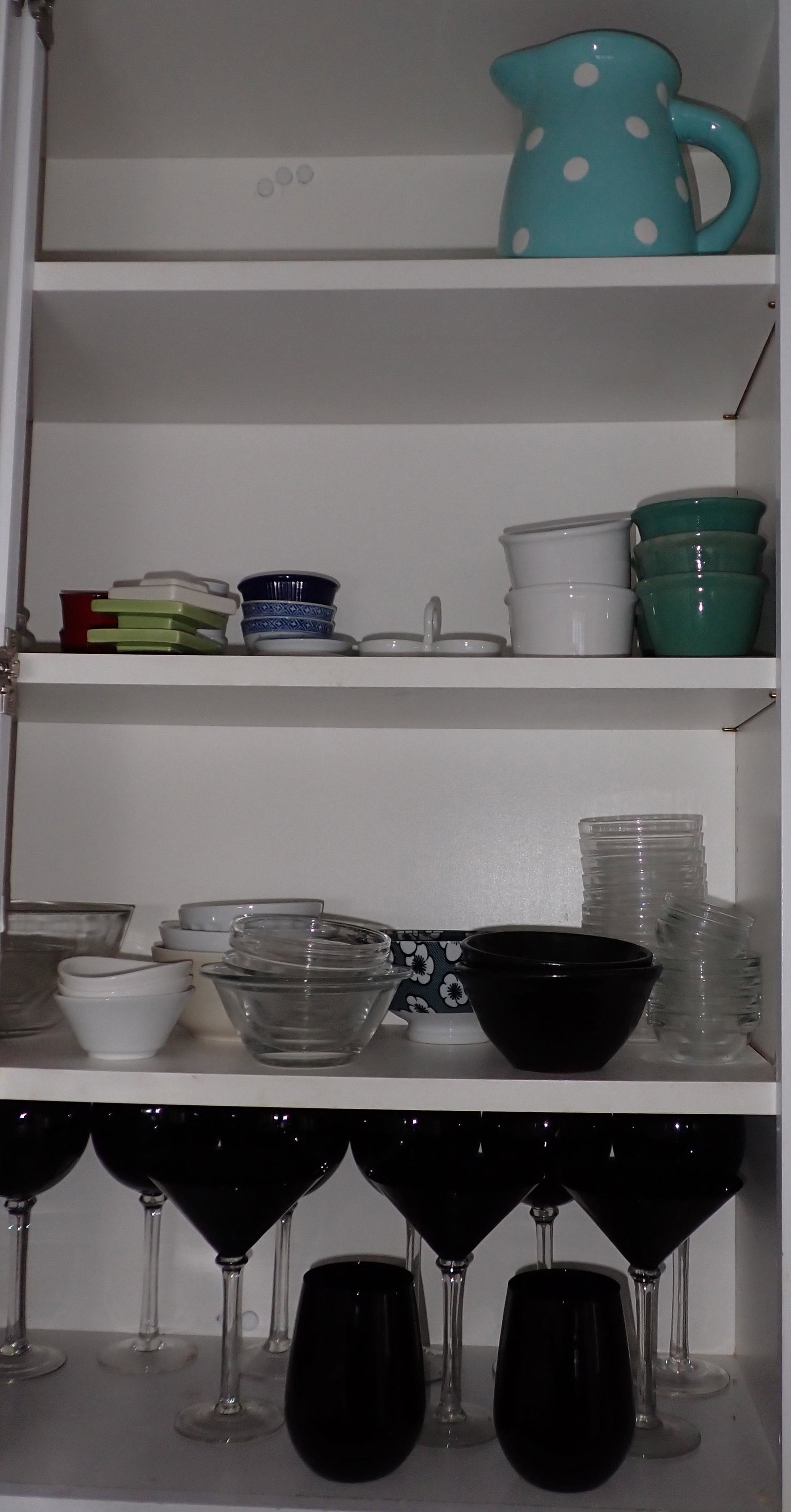 Glassware & Misc Dinnerware: Getting all in cabinet. Take what you want and leave the rest.
