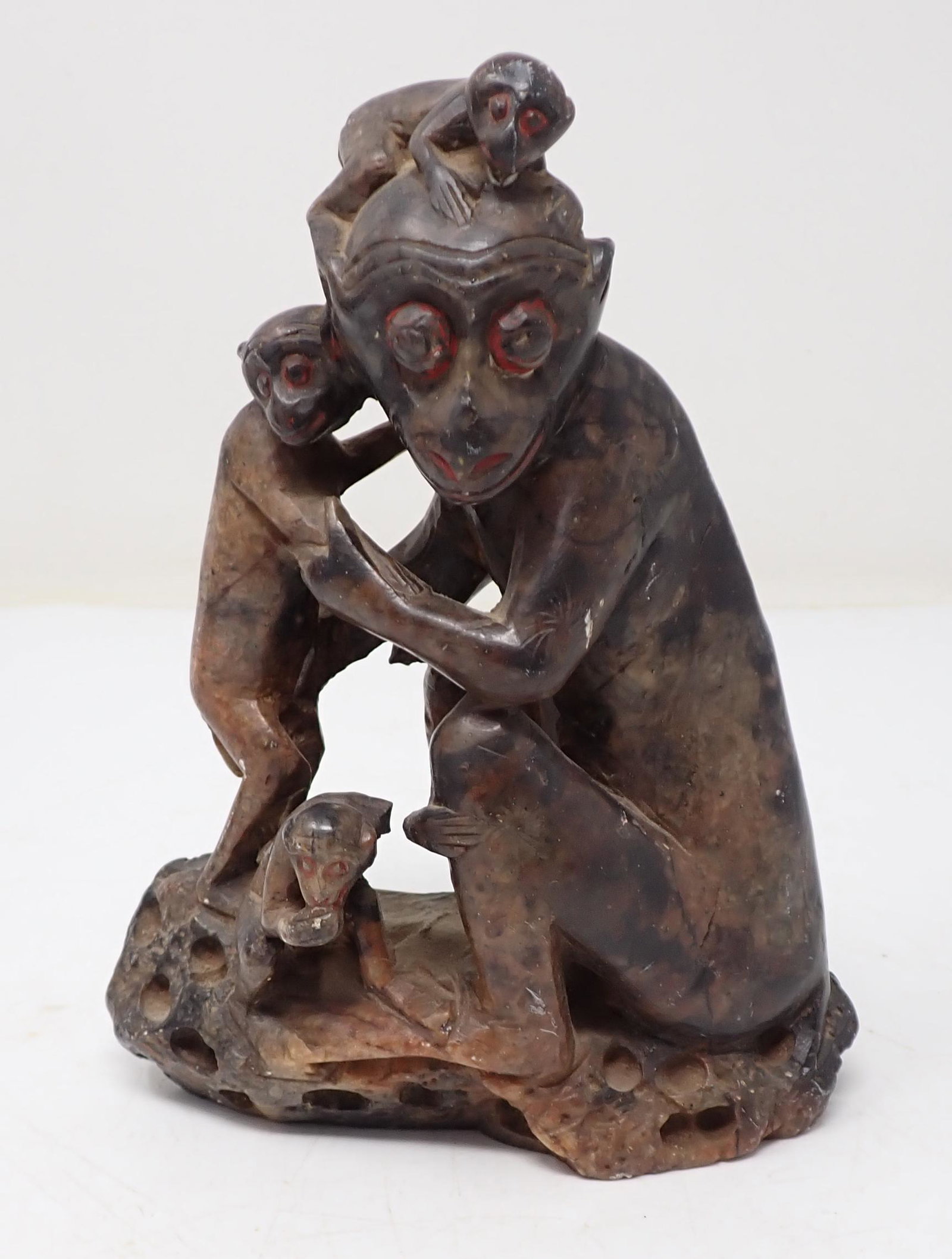 Soapstone Monkeys: Approx 6 1/2" tall