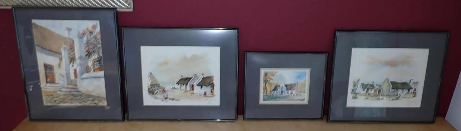 John Hall Watercolor & Print: One is a John Cullingworth print. The only watercolor is Stellenbosch Cape