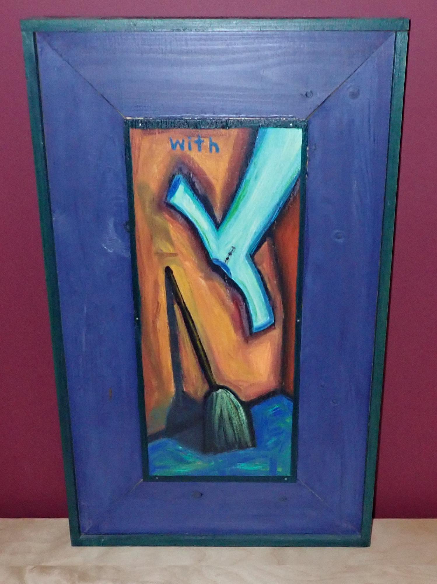 1998 Kevin Patrick Kelly Painting on Board: Approx 14" x 23"