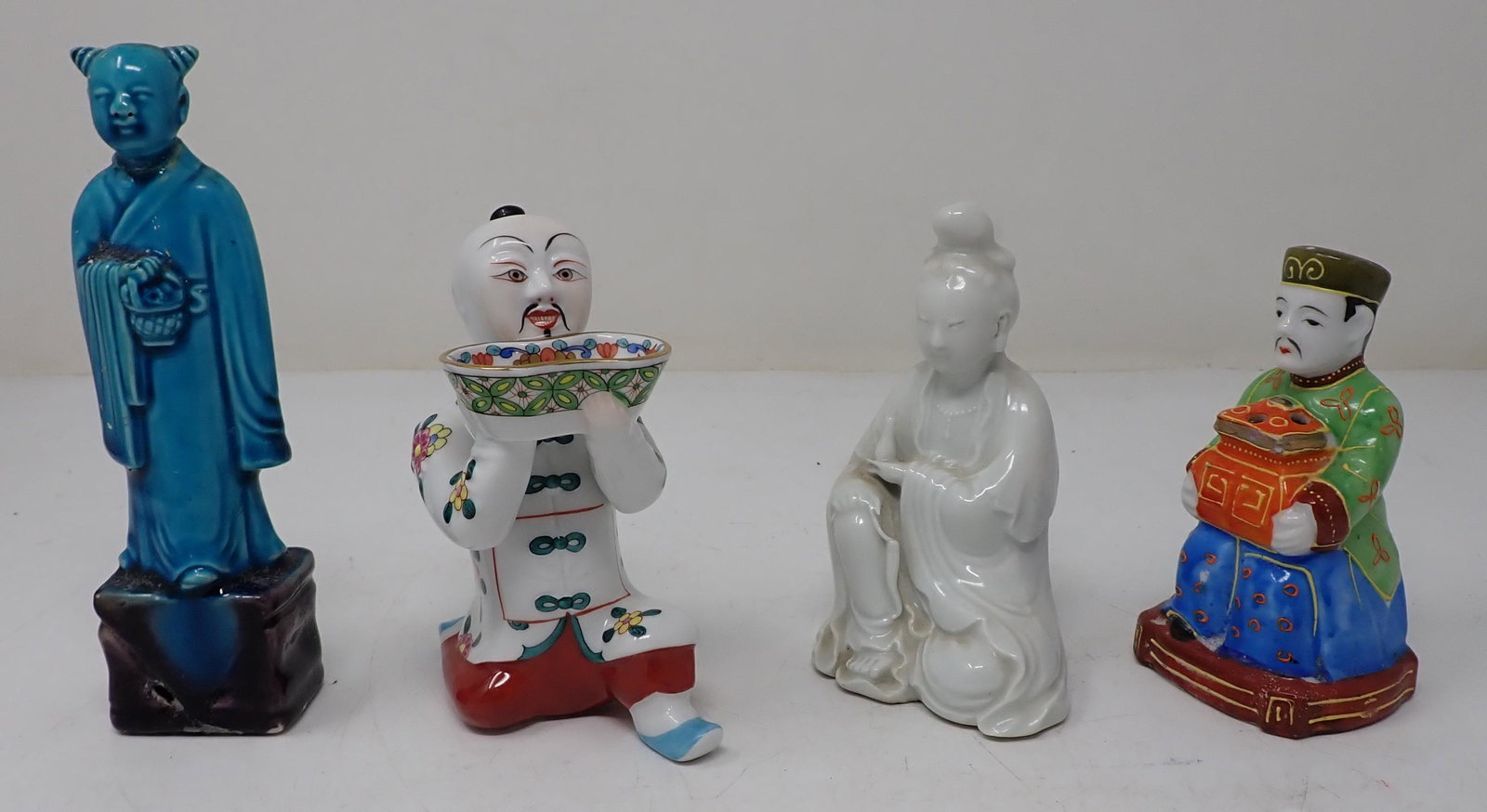 Herend Kneeling Madarin Asian Salt Cellar: Herend is approx 5" tall.