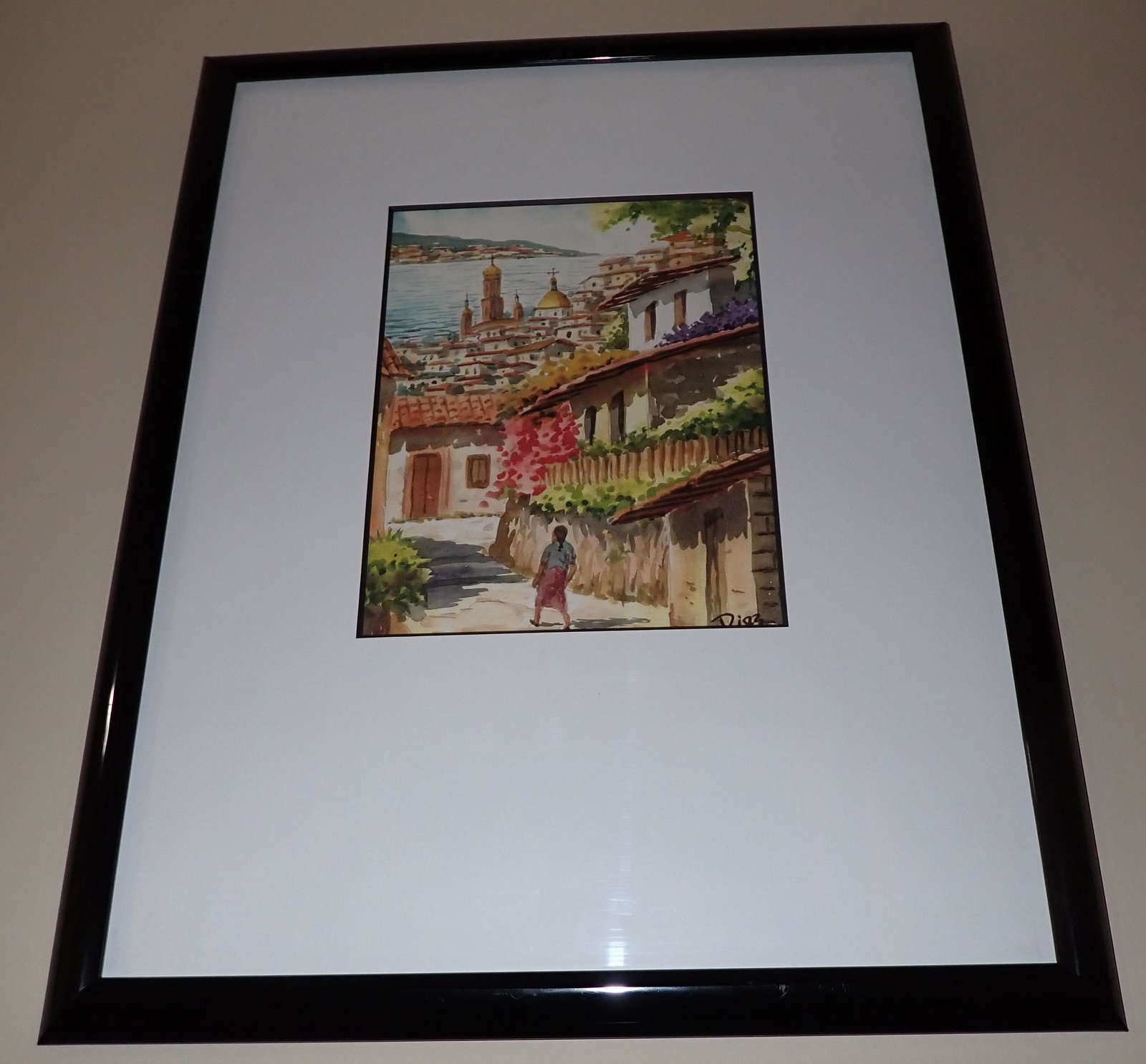 Diaz Watercolors: 2 Signed Diaz and one signed Daniel . Approx 17" x 21 1/4"