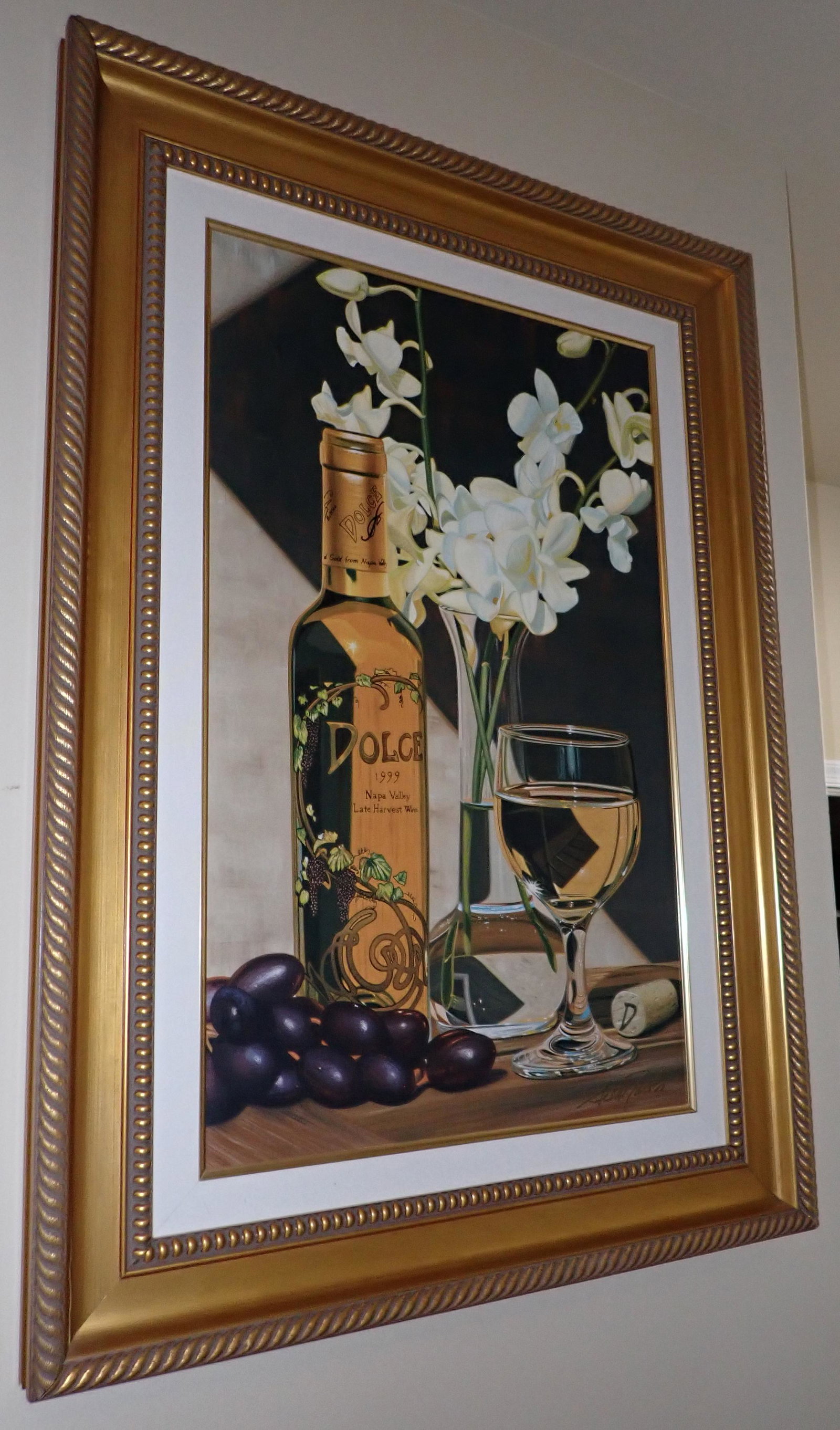 Signed Wine Print: Approx 30" x 42"
