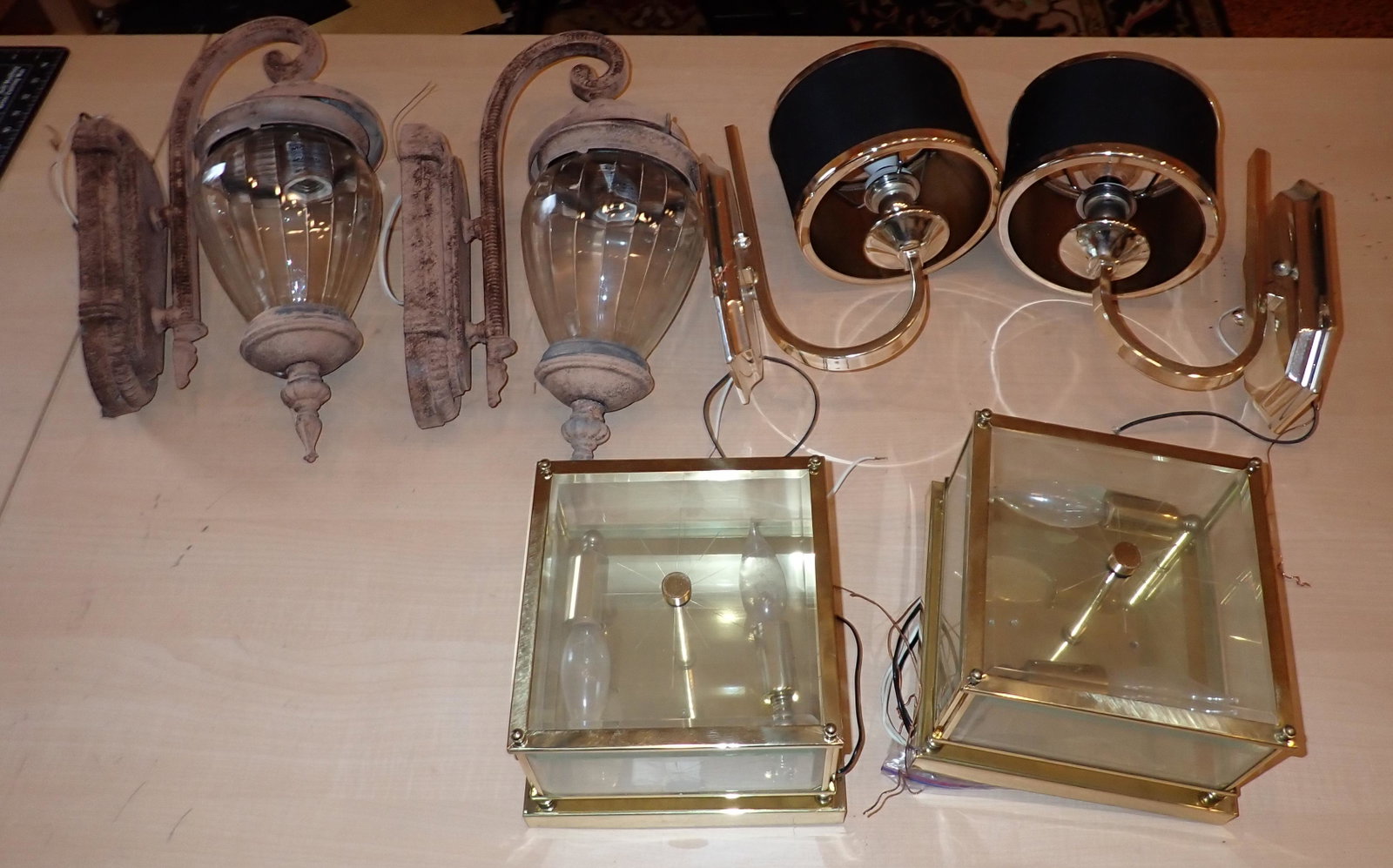 Porch Ceiling Wall Lamps / Lights: Getting all pictured on workbench
