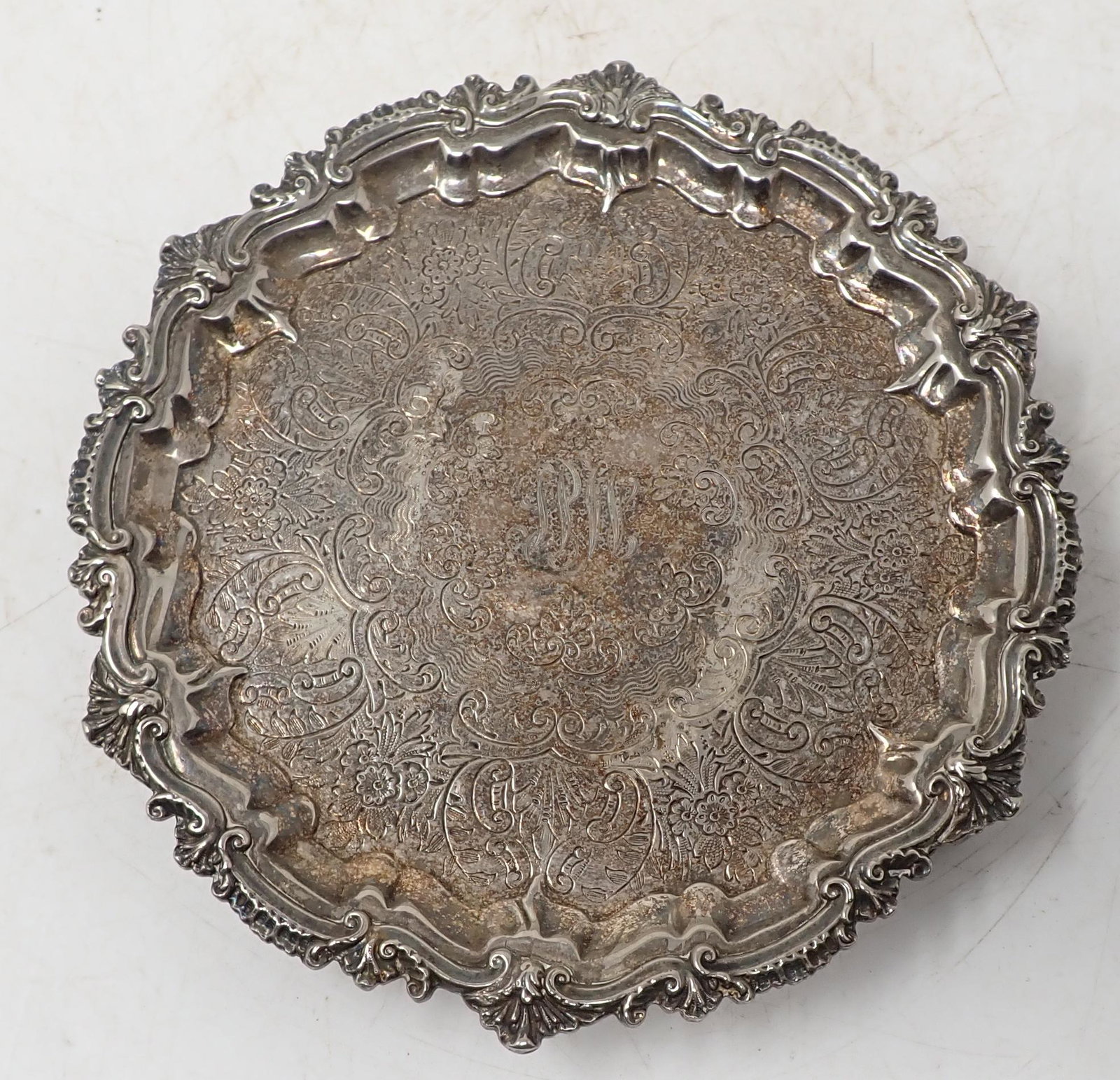 Bailey Banks & Biddle Silverplate Trivet: Approx 6 1/4" in diameter