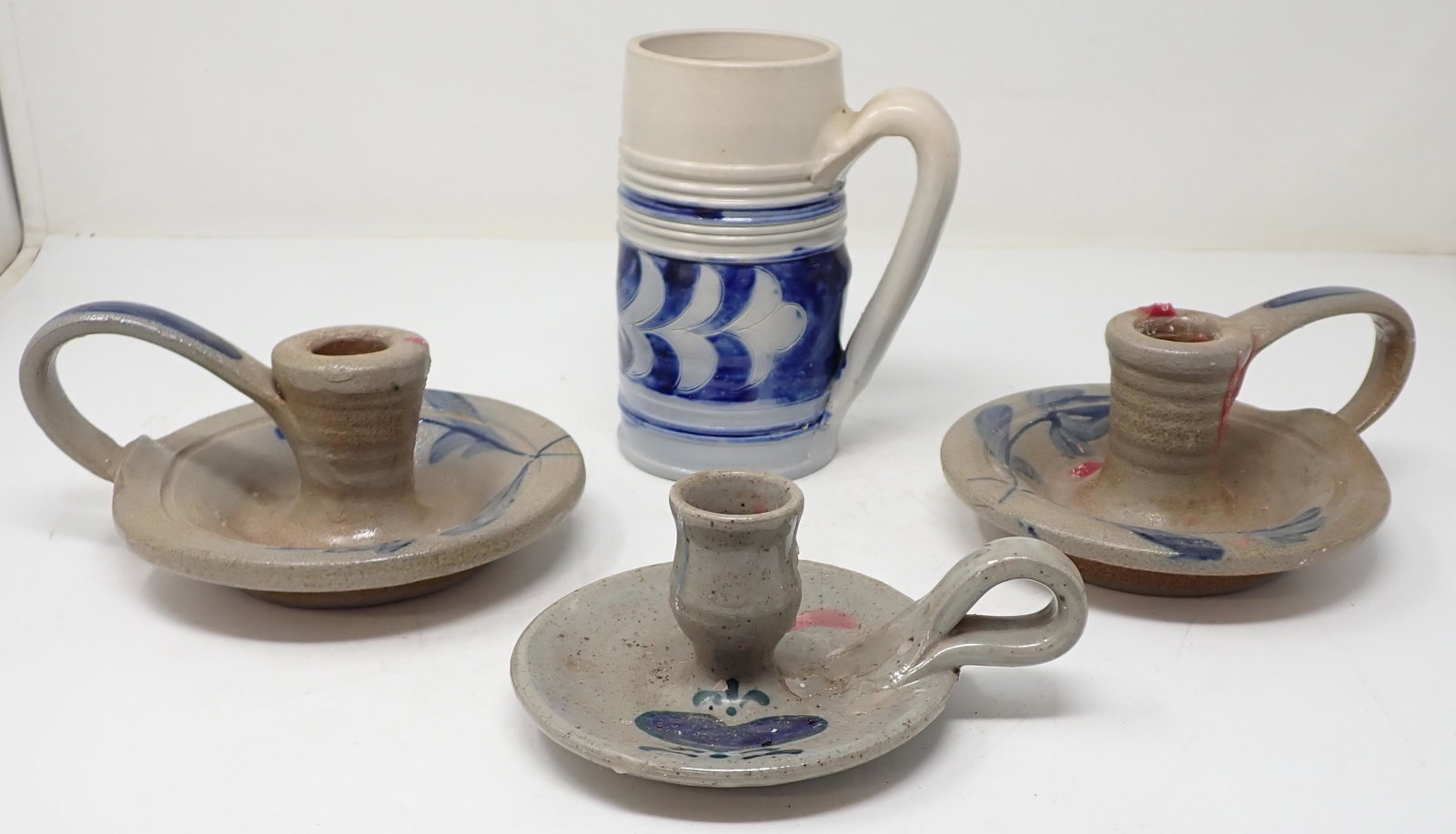 Rowe Great Bay Pottery Candle Holders: Also includes mug ( 2 7/8" in diameter and 5 3/4" tall )