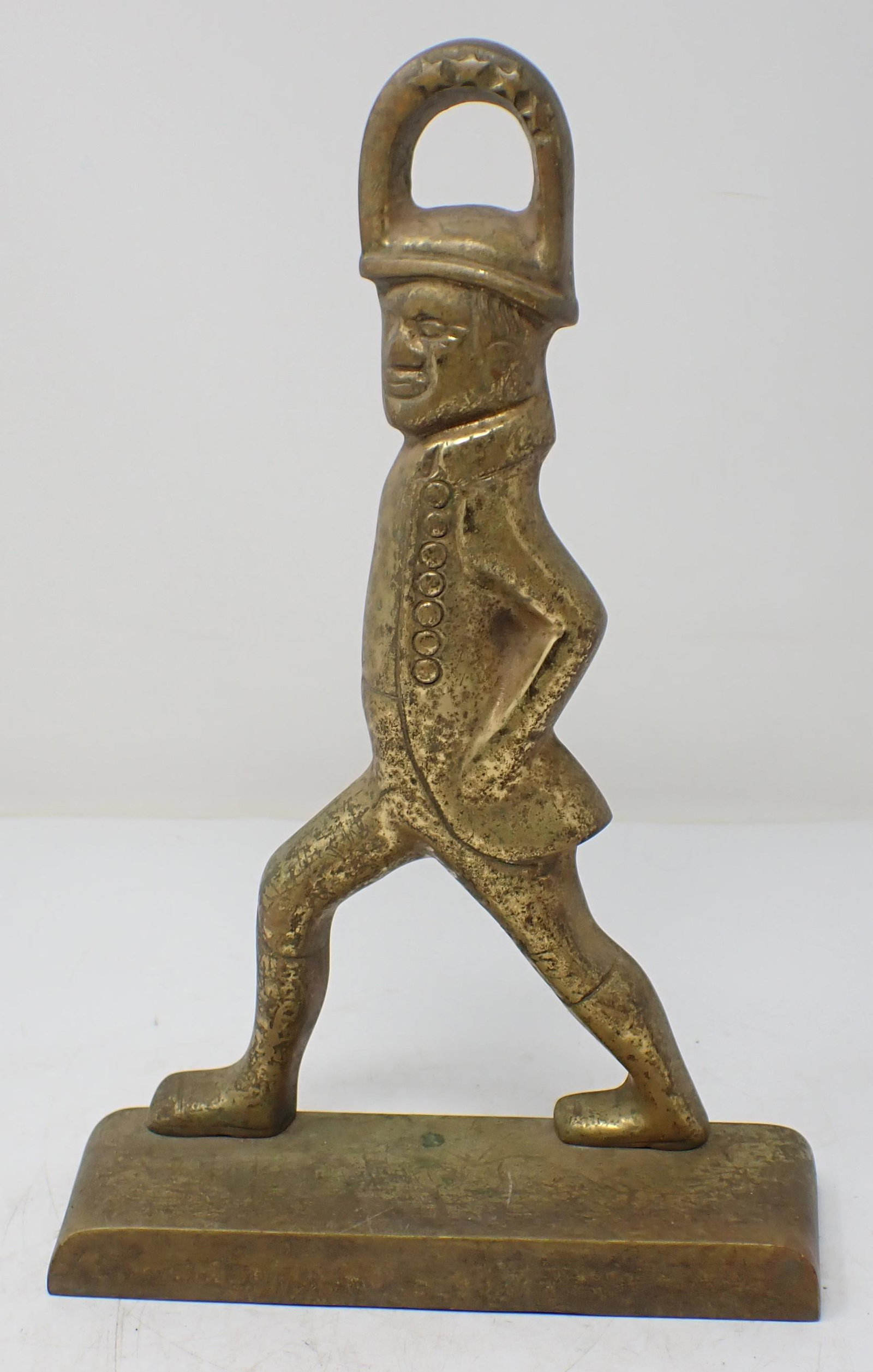 Williamsburg Hessein Soldier Brass Doorstop: APPROX 2 1/2" X 7 3/4" X 11 3/4" TALL