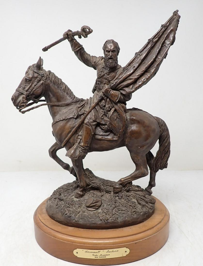 Ron Tunison Stonewall Jackson Numbered Sculpture: Approx 15" tall